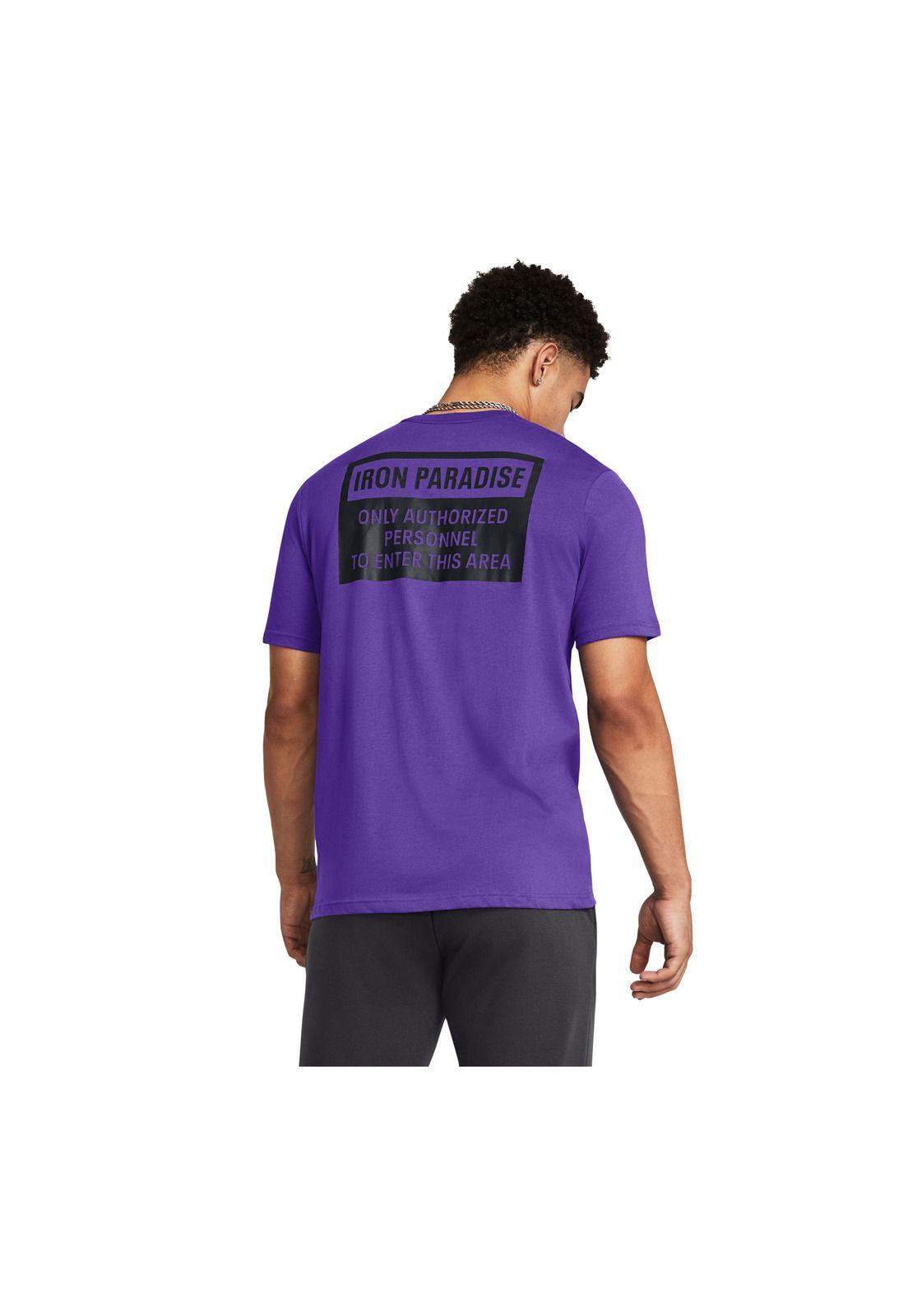 Polera M/C Train Project Rock Brahma Morado Hombre-4