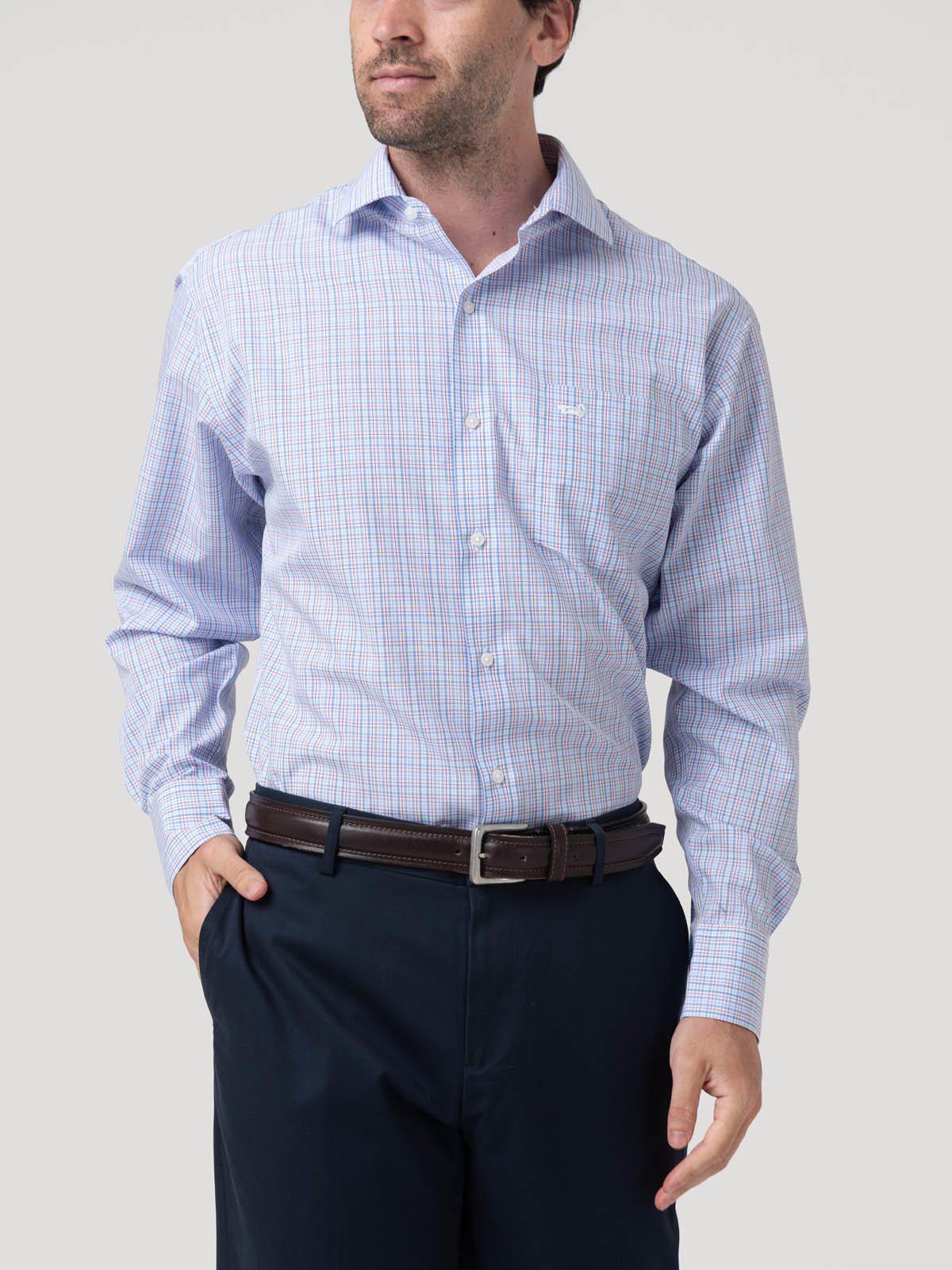 Camisa Cuello Italiano Hombre Wf Azul-4