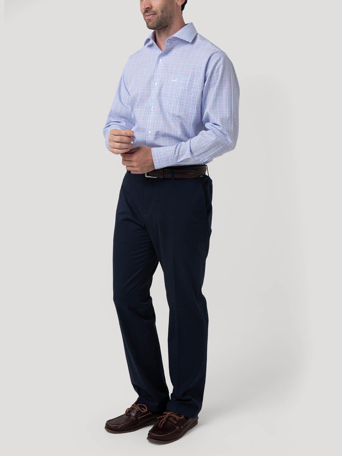 Camisa Cuello Italiano Hombre Wf Azul-6