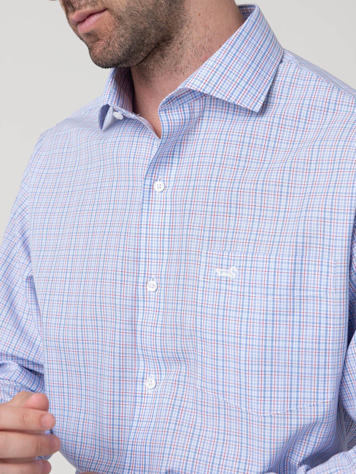 Camisa Cuello Italiano Hombre Wf Azul-7