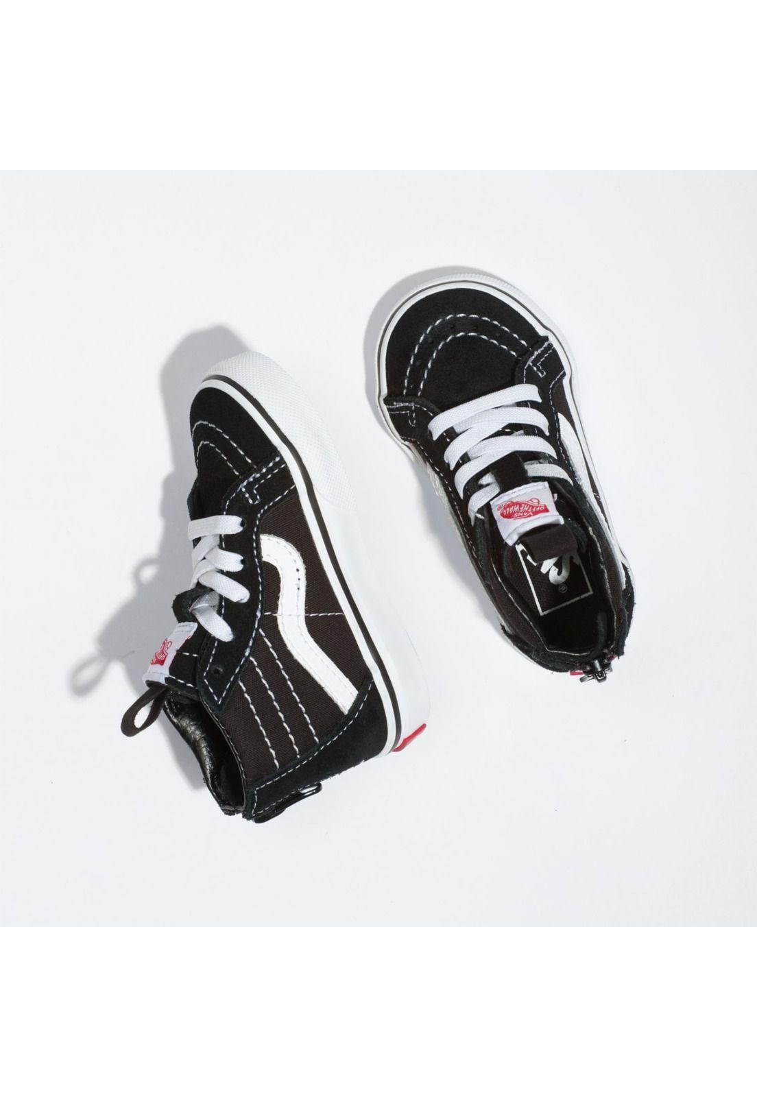 Zapatilla Con Caña Td Sk8-Hi Zip Negro Niño-1