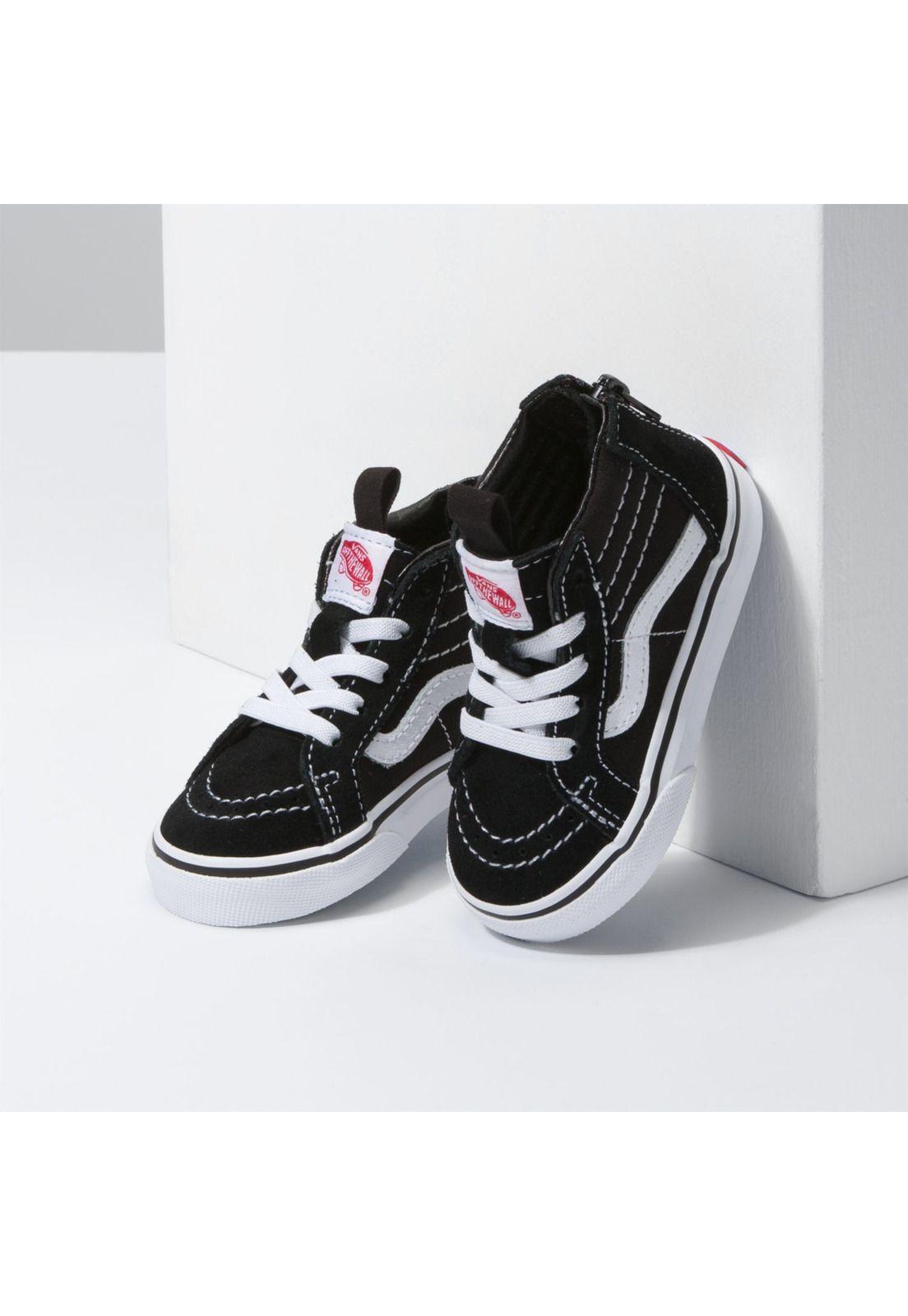 Zapatilla Con Caña Td Sk8-Hi Zip Negro Niño-3