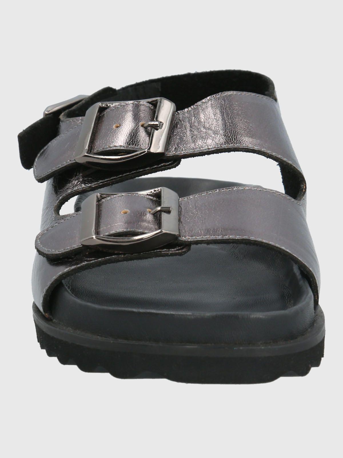 Sandalia Leather Mujer Bandol Metalizada-3
