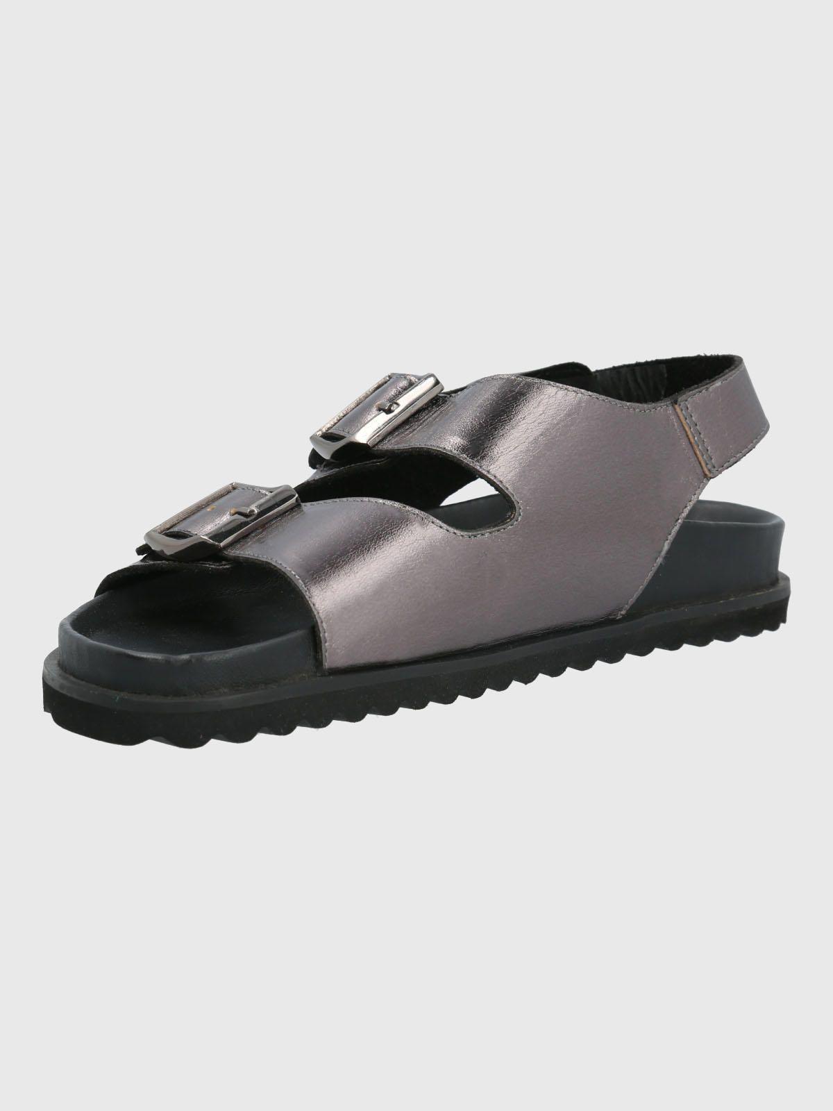 Sandalia Leather Mujer Bandol Metalizada-4
