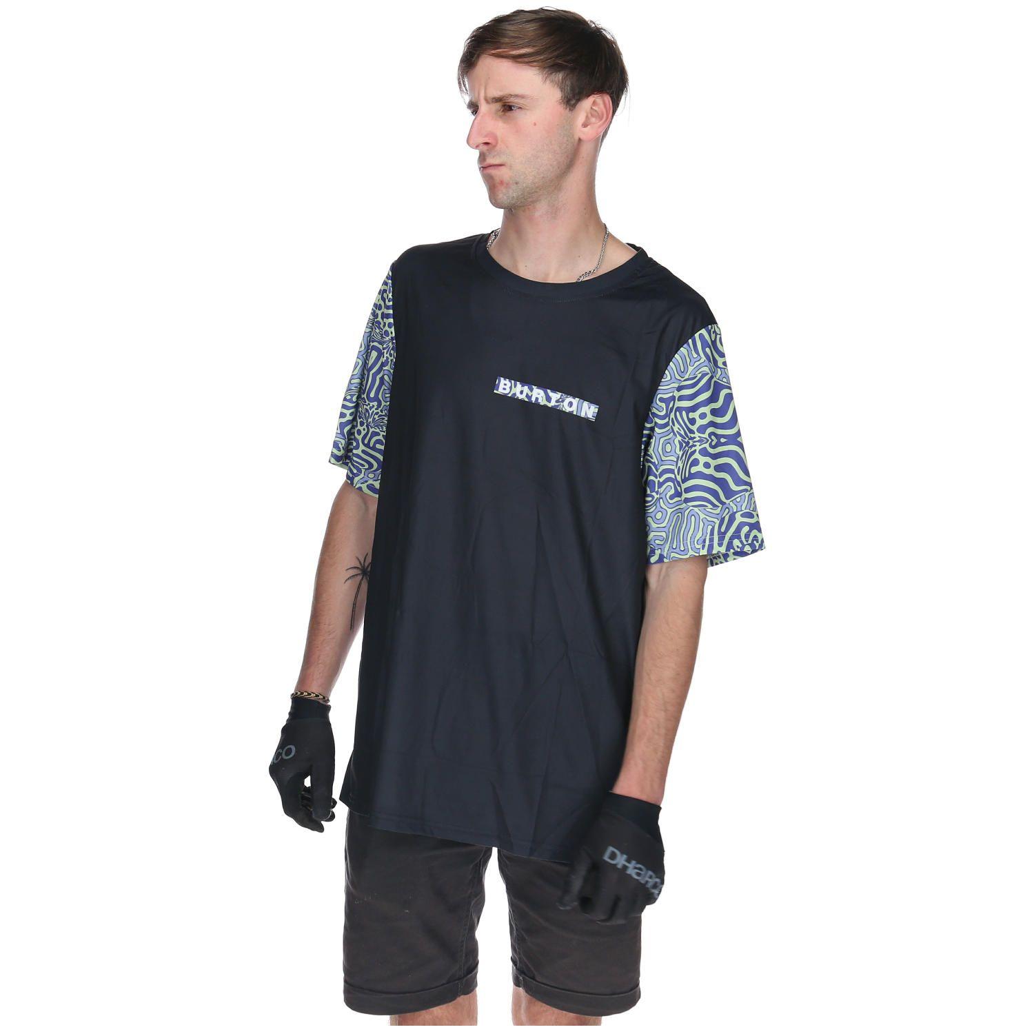 Polera Manga Corta Mtb Half Printed Negro Hombre-1