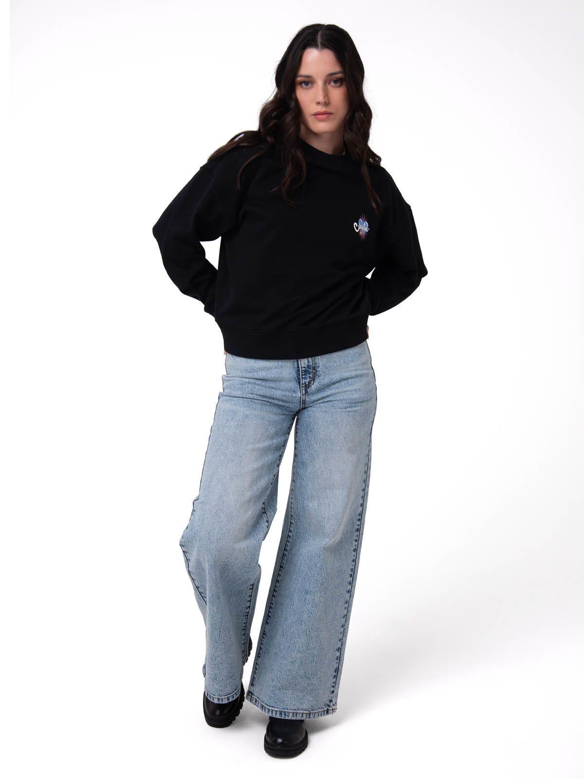 Polerón Mujer French Terry Negro-5