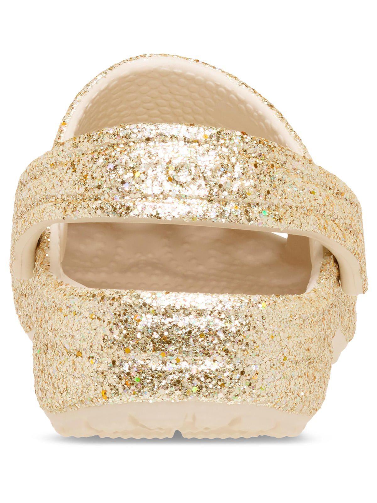 Zueco Niños Pequeños Classic Clog Glitter Dorado Crocs-4