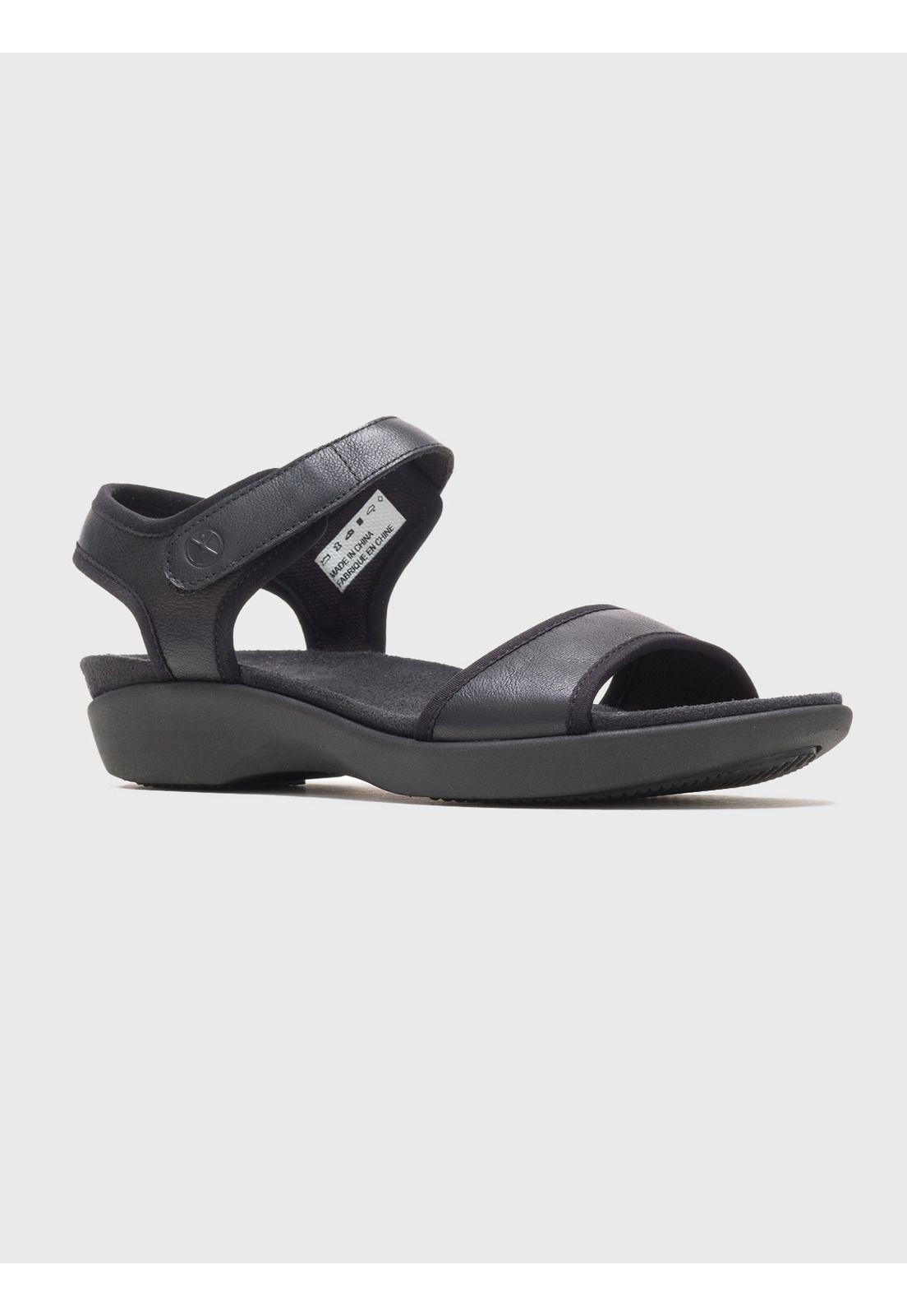 Sandalia Cuero Negro Mujer Dorri Qtr Strap -0