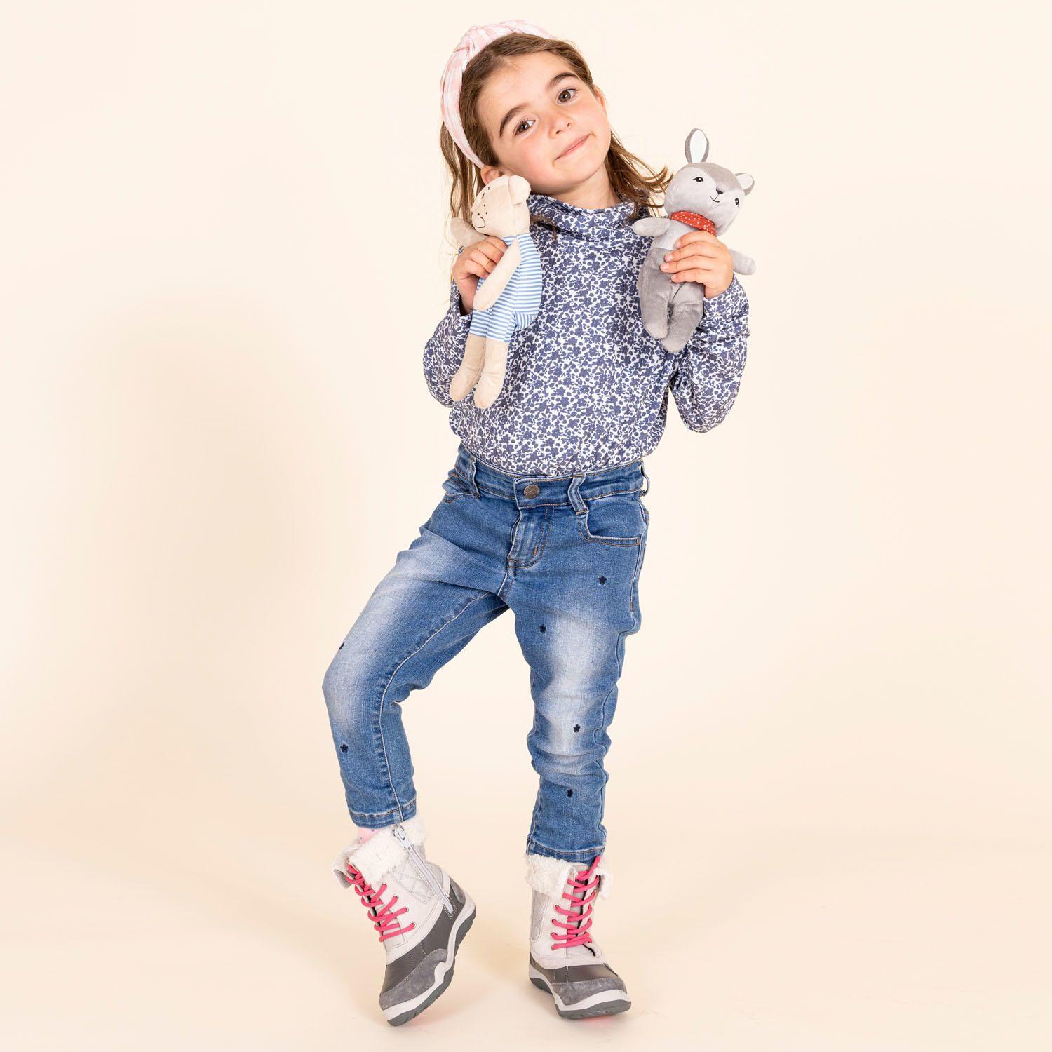 Polera M/L Niña Girasol Azul-1