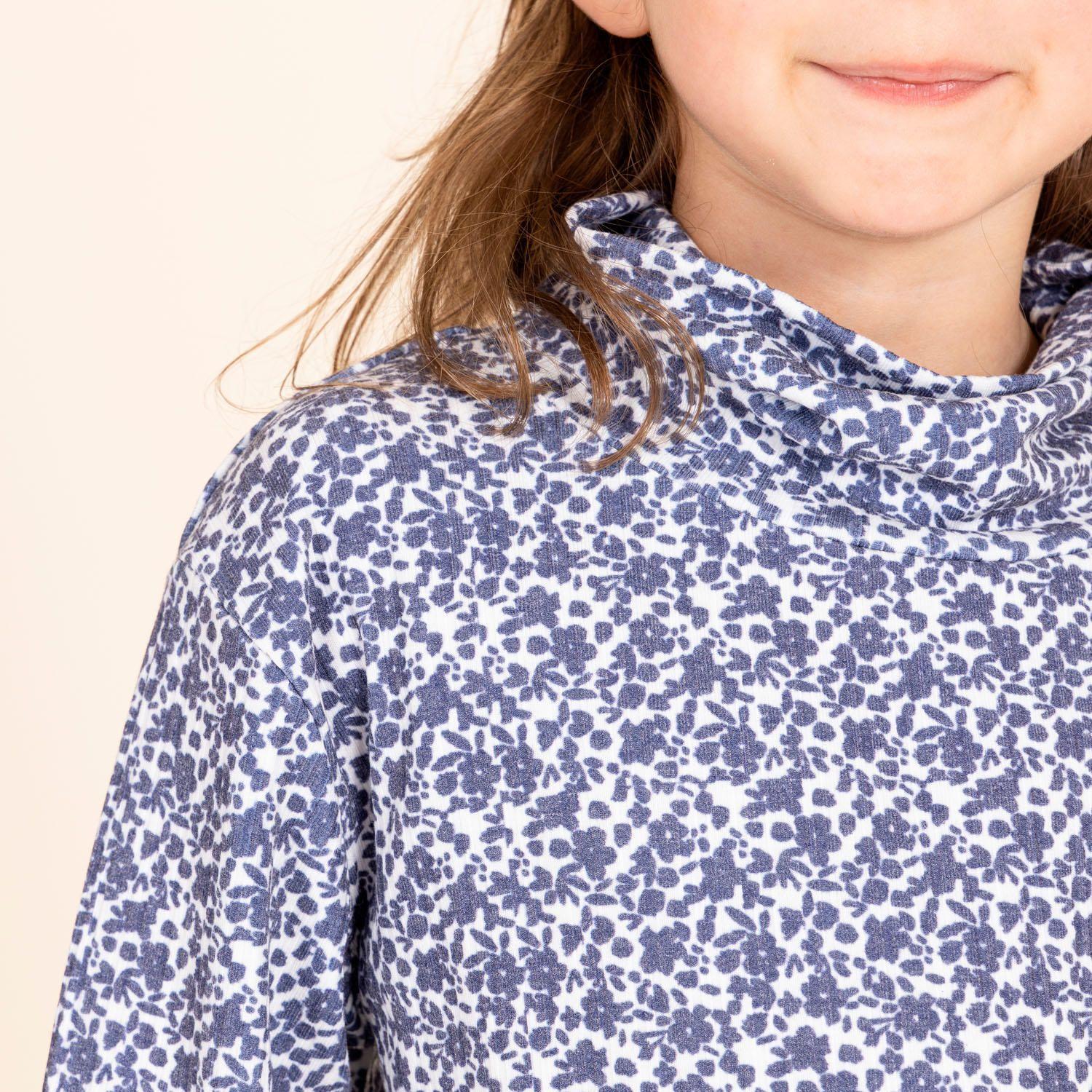 Polera M/L Niña Girasol Azul-3