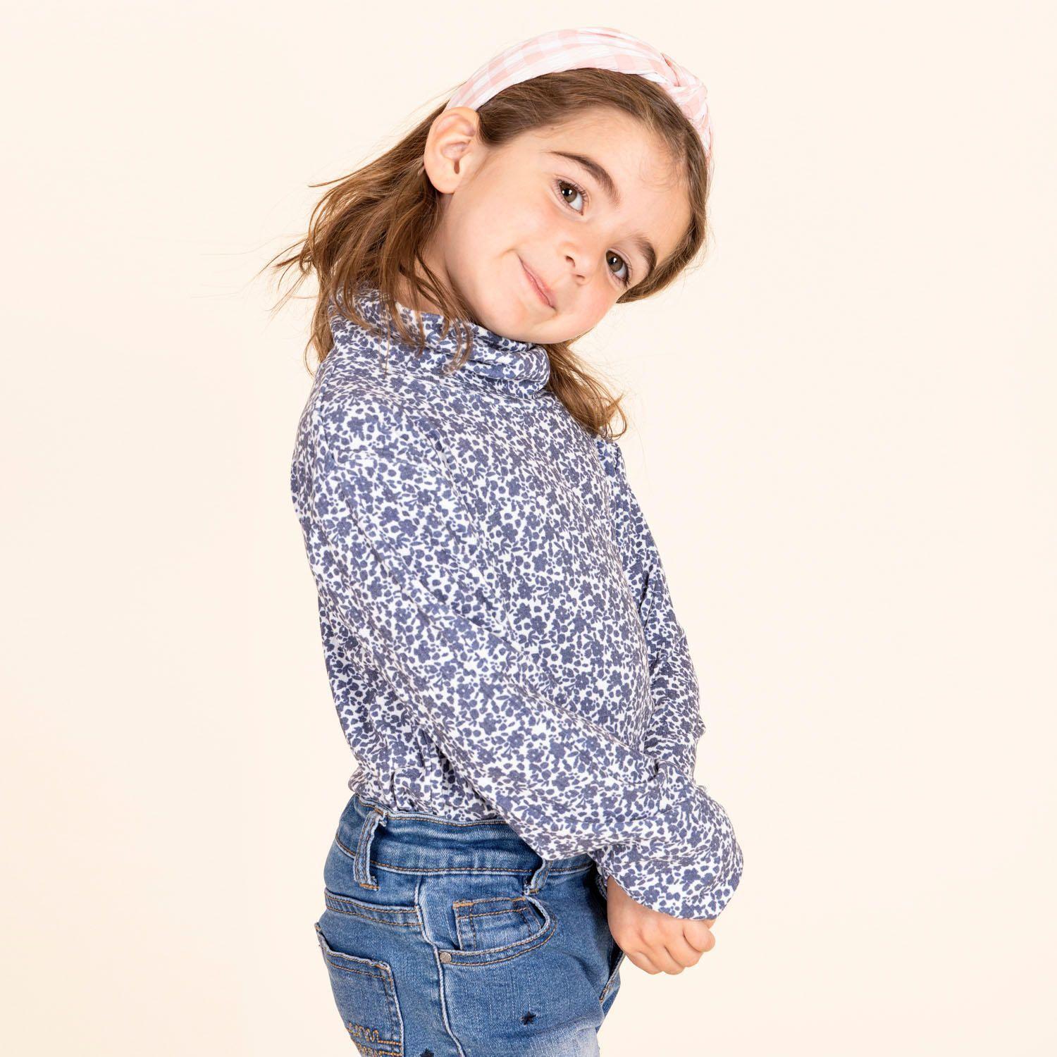 Polera M/L Niña Girasol Azul-0