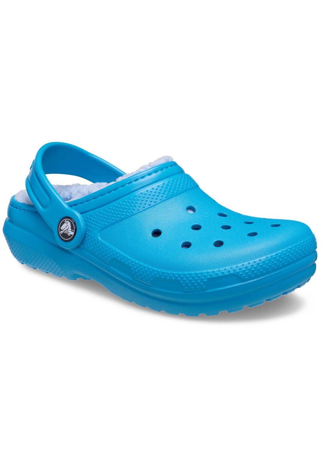 Zueco Crocs Niño Classic Lined Chiporro Azul-6