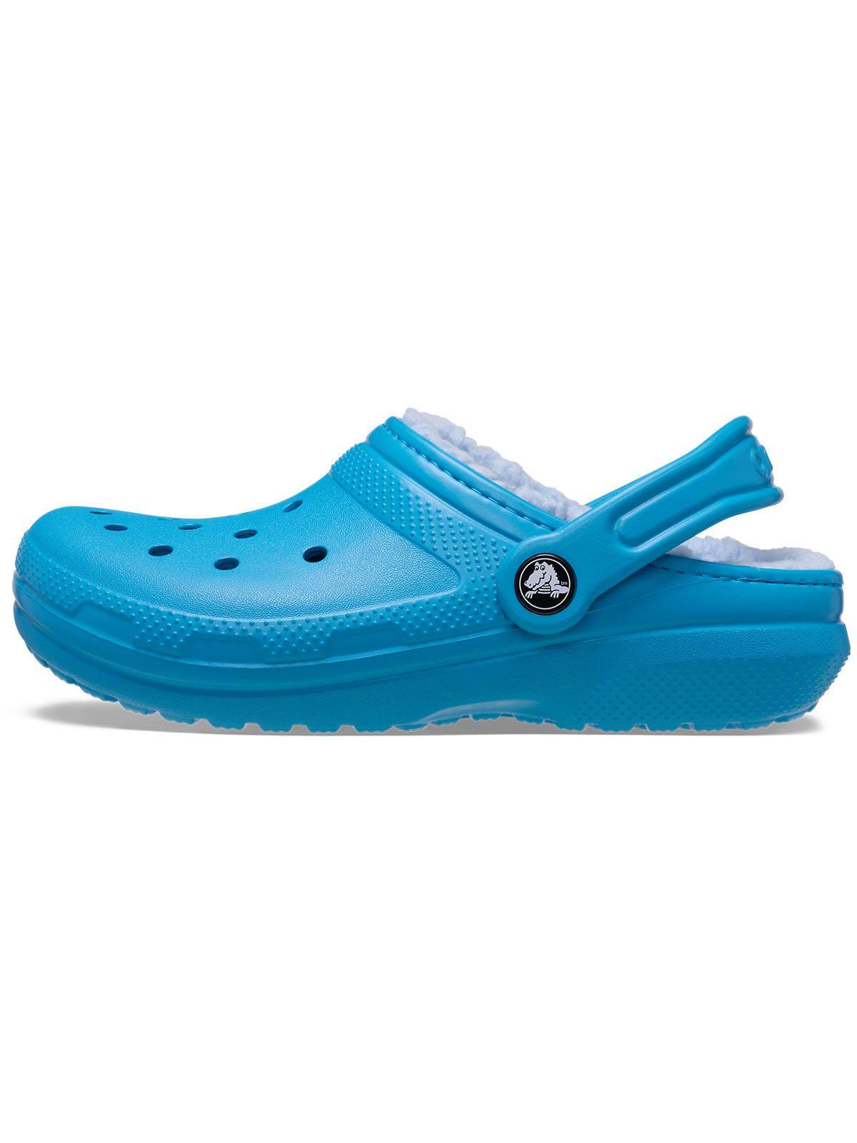 Zueco Crocs Niño Classic Lined Chiporro Azul-1