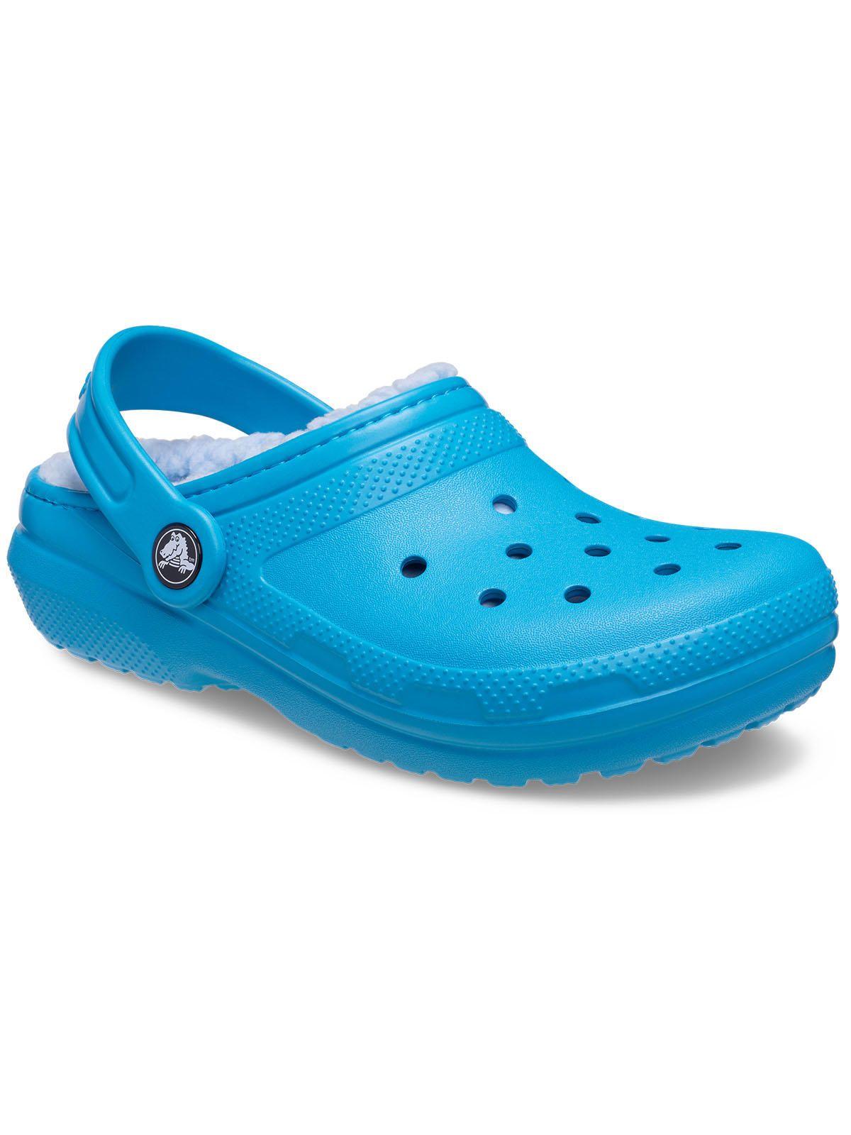 Zueco Crocs Niño Classic Lined Chiporro Azul-6