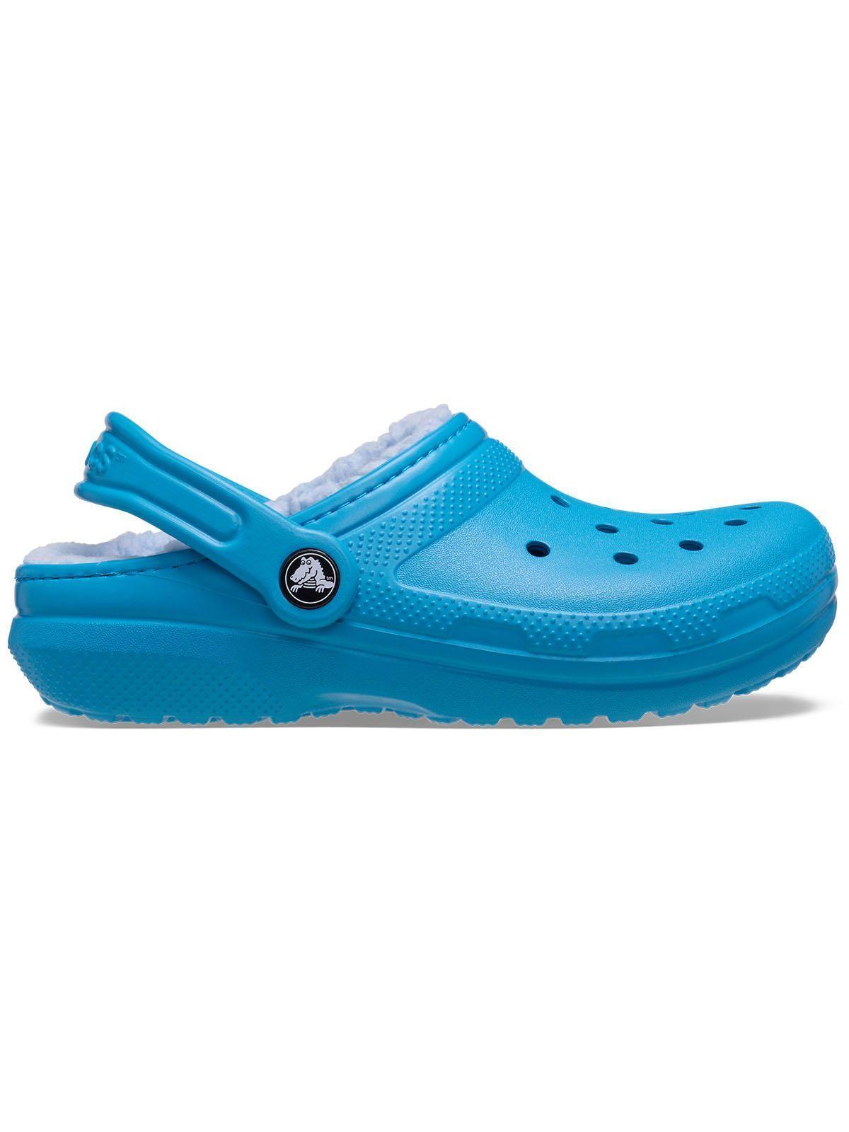 Zueco Crocs Niño Classic Lined Chiporro Azul-0