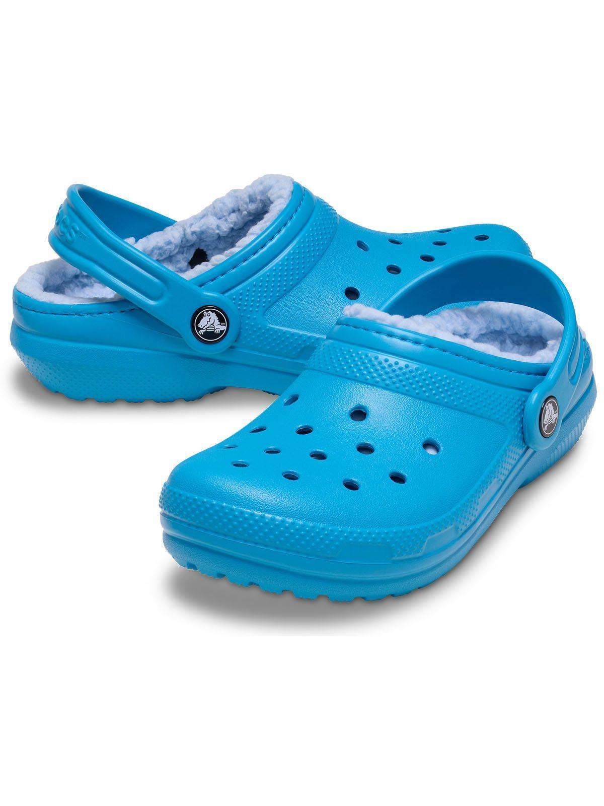 Zueco Crocs Niño Classic Lined Chiporro Azul-3