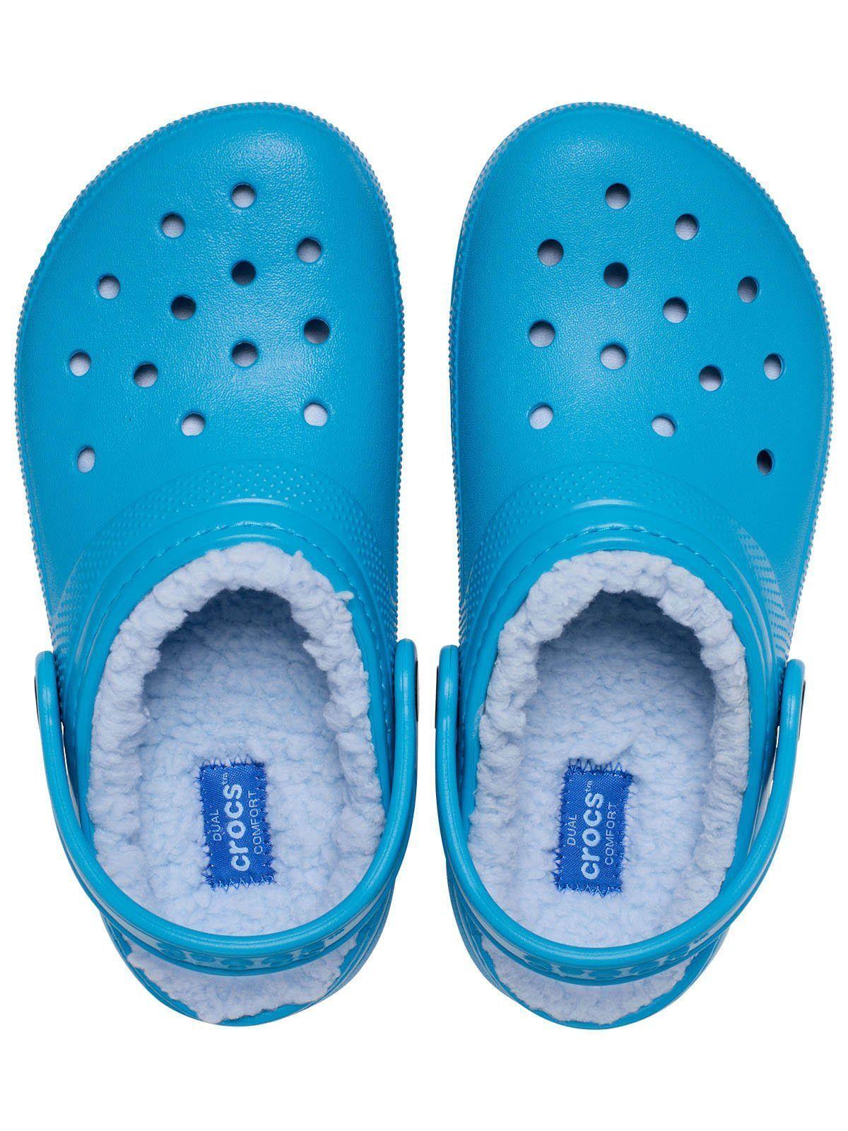 Zueco Crocs Niño Classic Lined Chiporro Azul-4