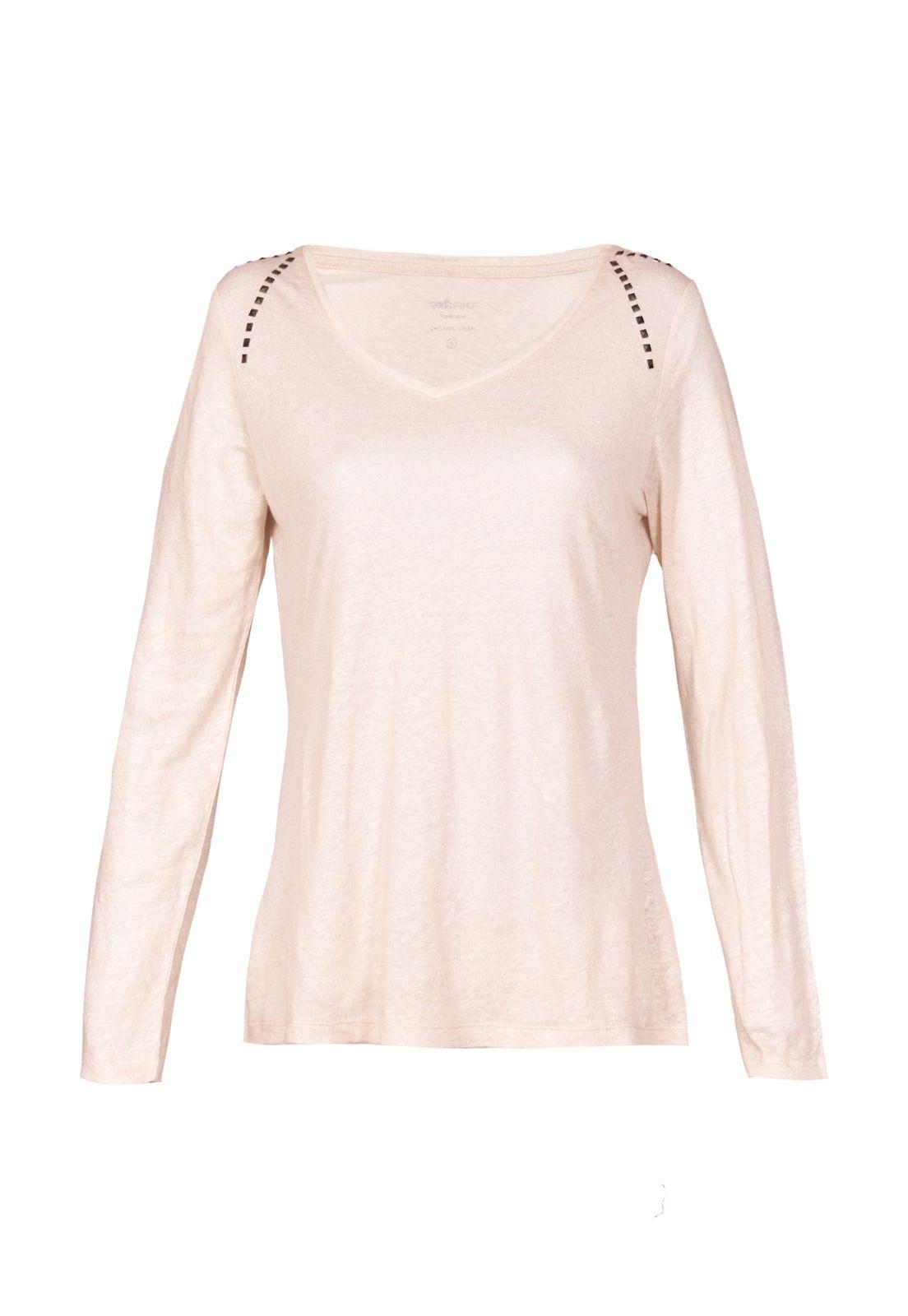 Polera Lino Orgánico Mujer Emily Blanco-0
