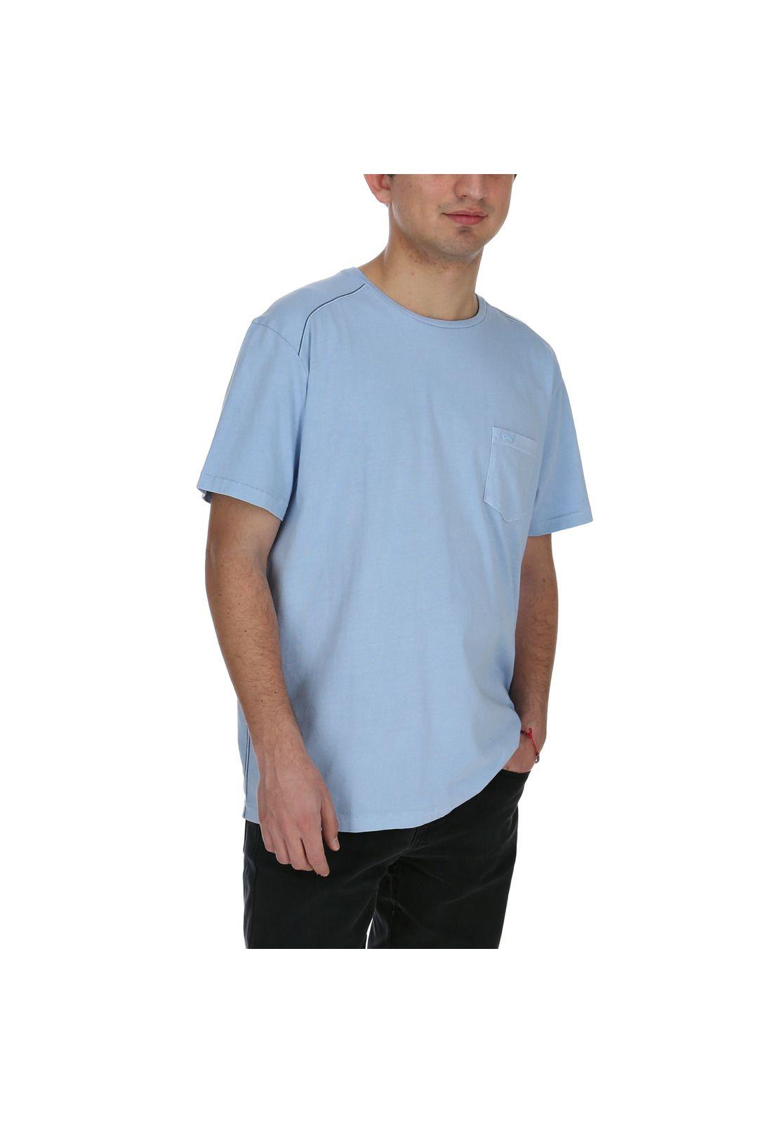 Polera Algodón Orgánico Hombre Nicepkt Celeste-1