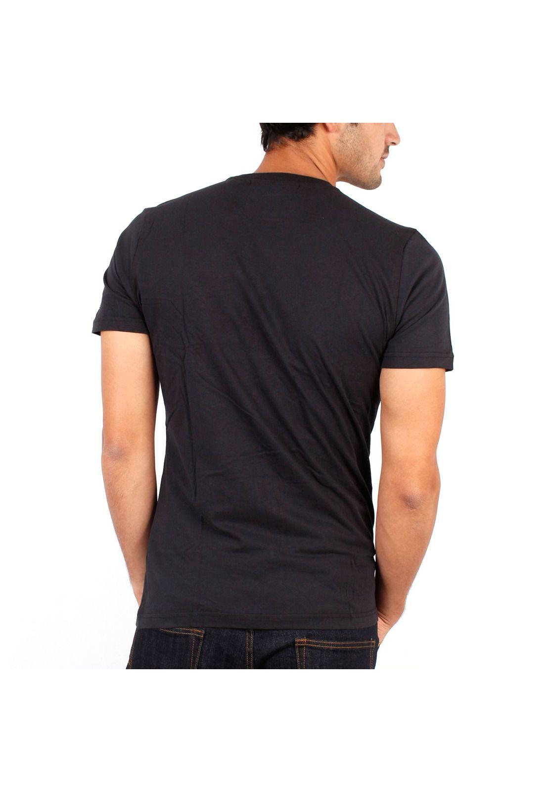 Polera Mc Hombre Slim Fit Logo Tee Negro-2