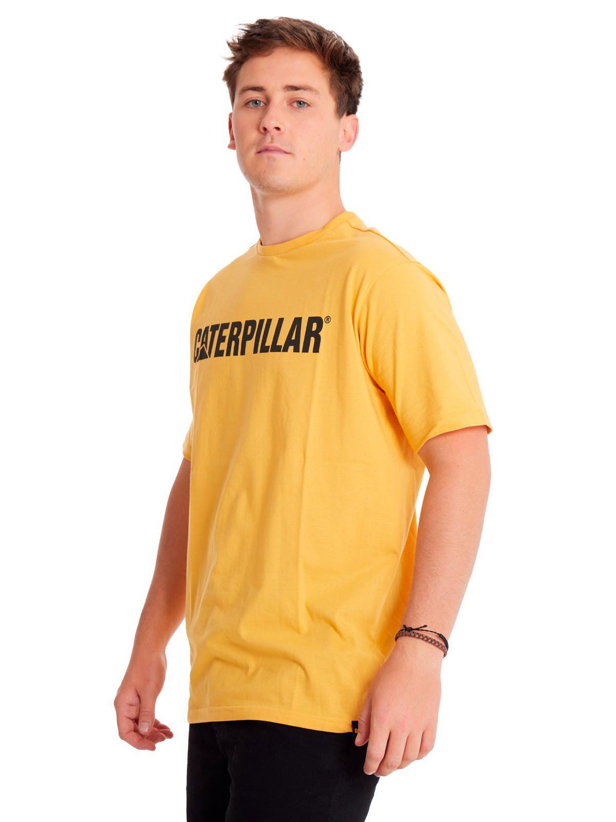 Polera Manga Corta Hombre Caterpillar LogoAmarillo-1