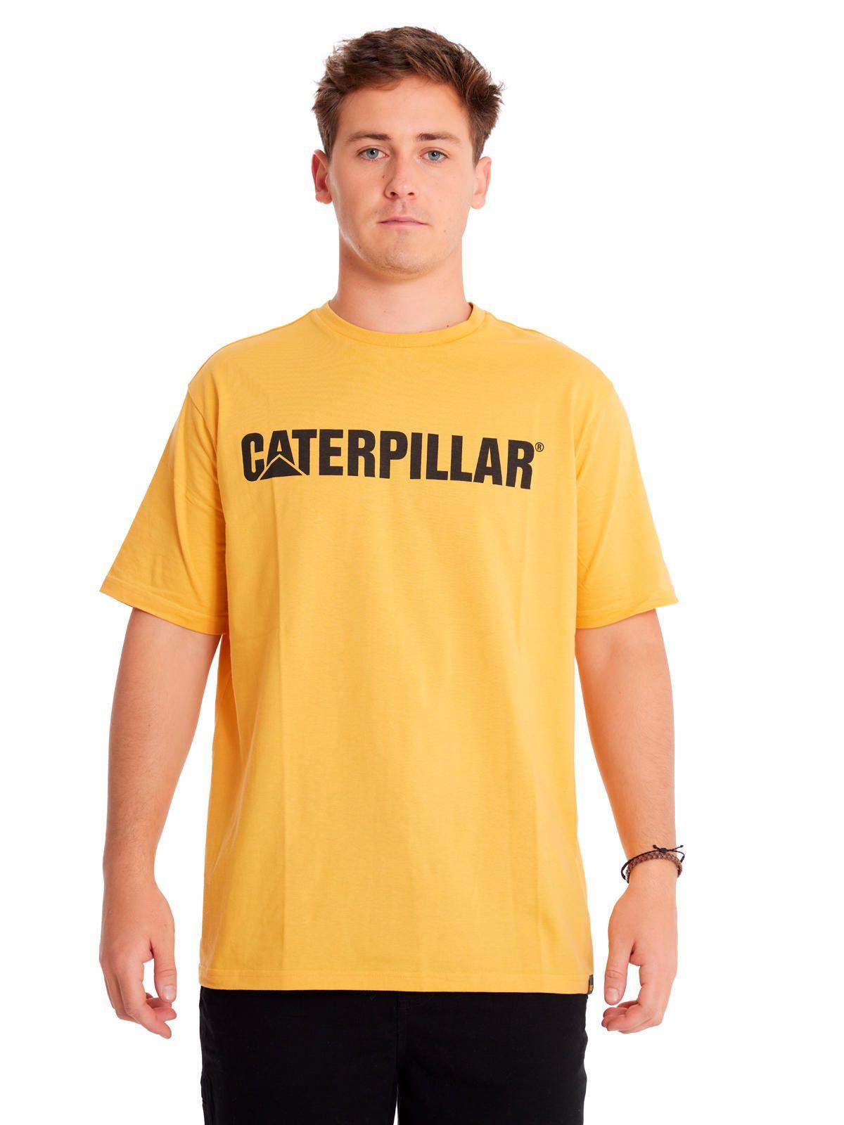 Polera Manga Corta Hombre Caterpillar LogoAmarillo-4