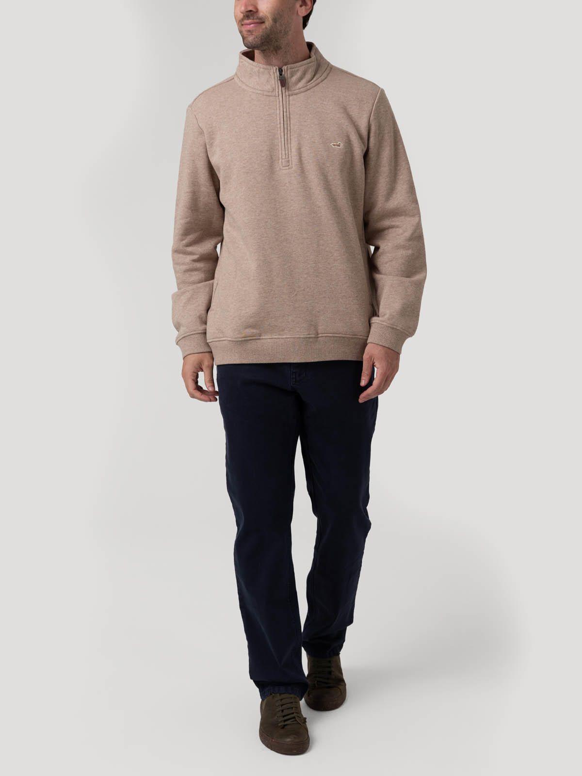 Polerón Algodón Orgánico Hombre Trenzo Beige-7