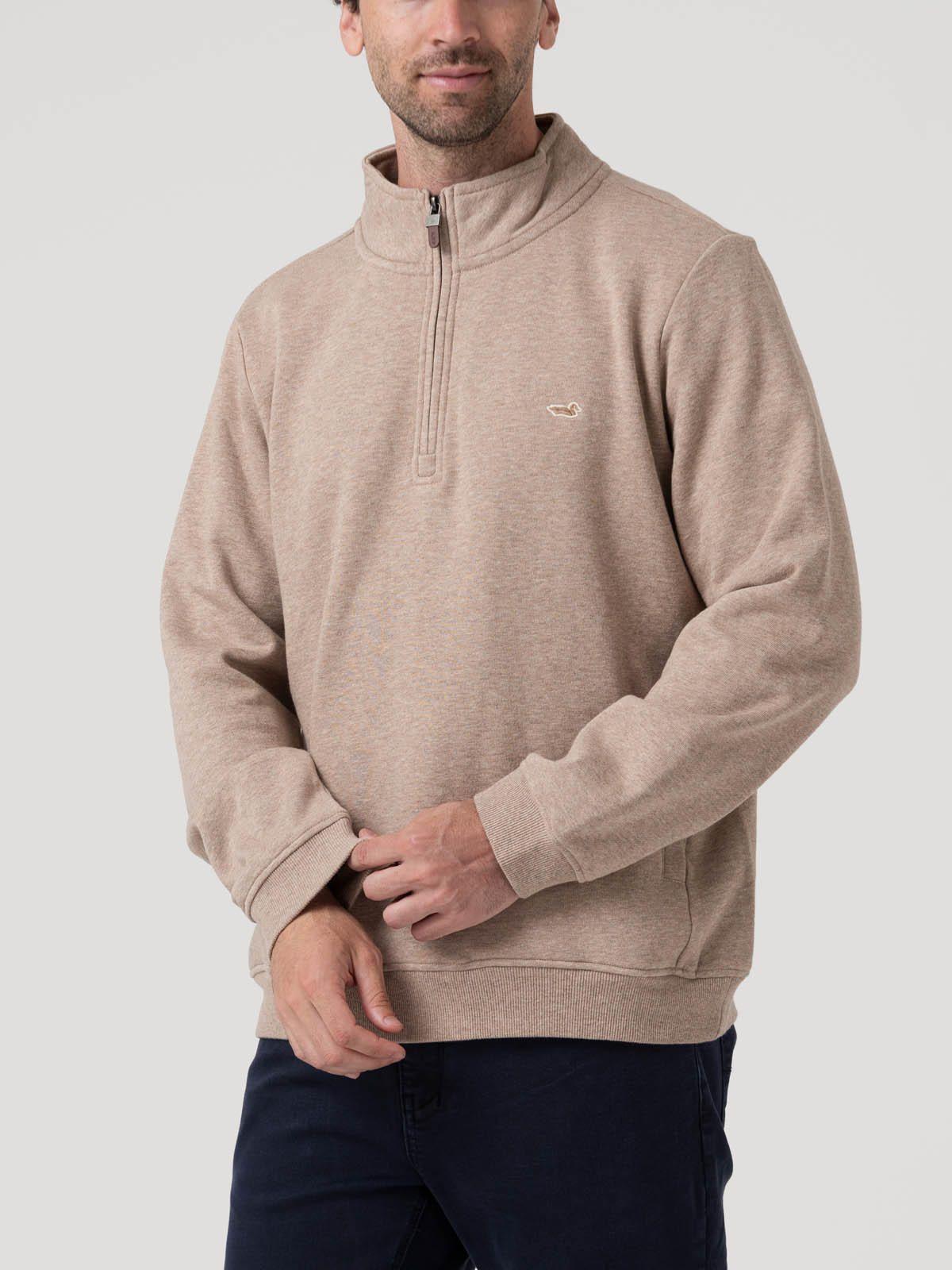 Polerón Algodón Orgánico Hombre Trenzo Beige-4