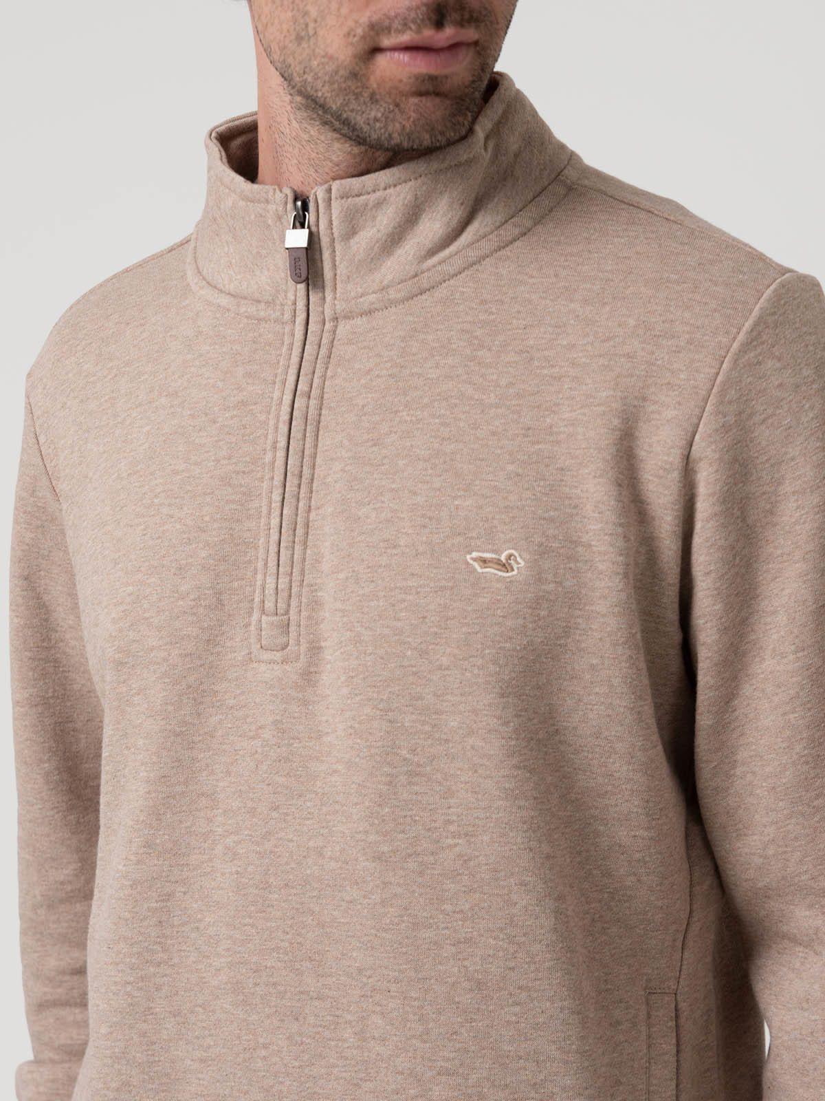 Polerón Algodón Orgánico Hombre Trenzo Beige-6
