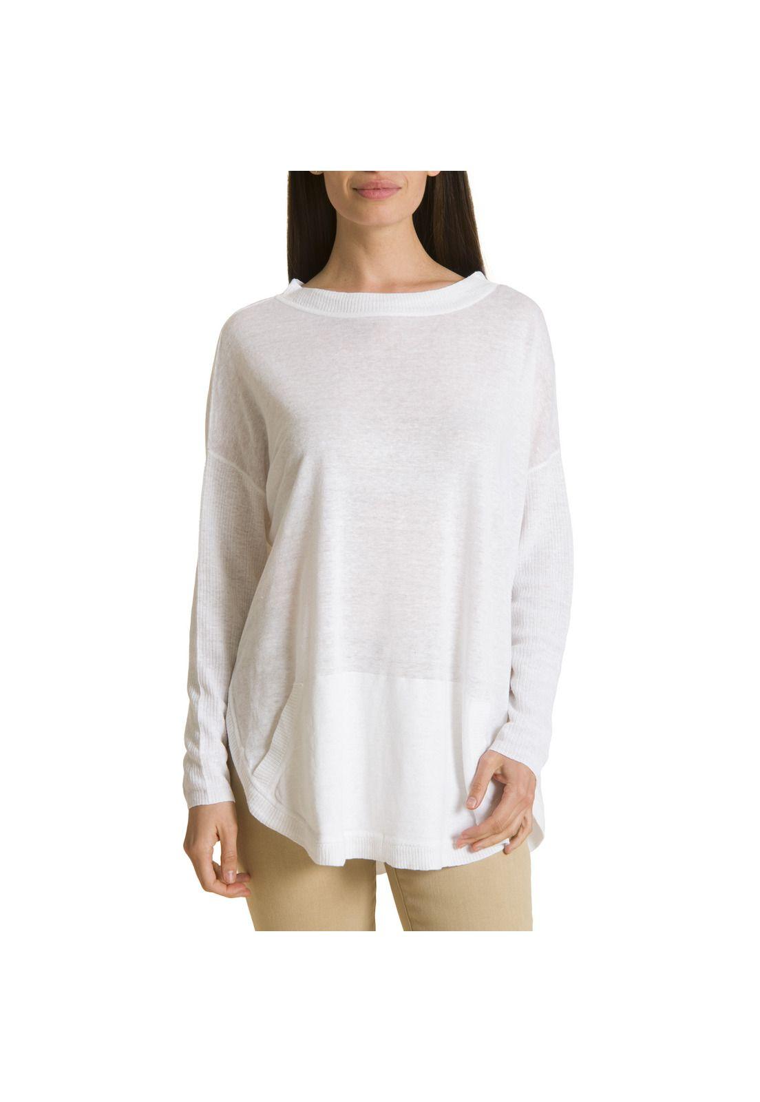 Sweater De Lino Blanco-0