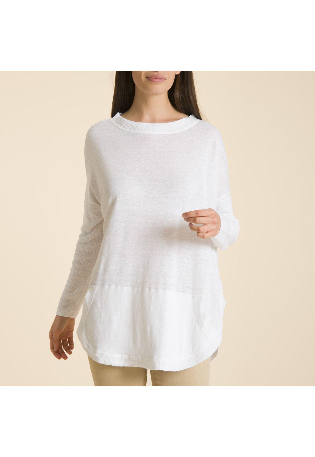 Sweater De Lino Blanco-1