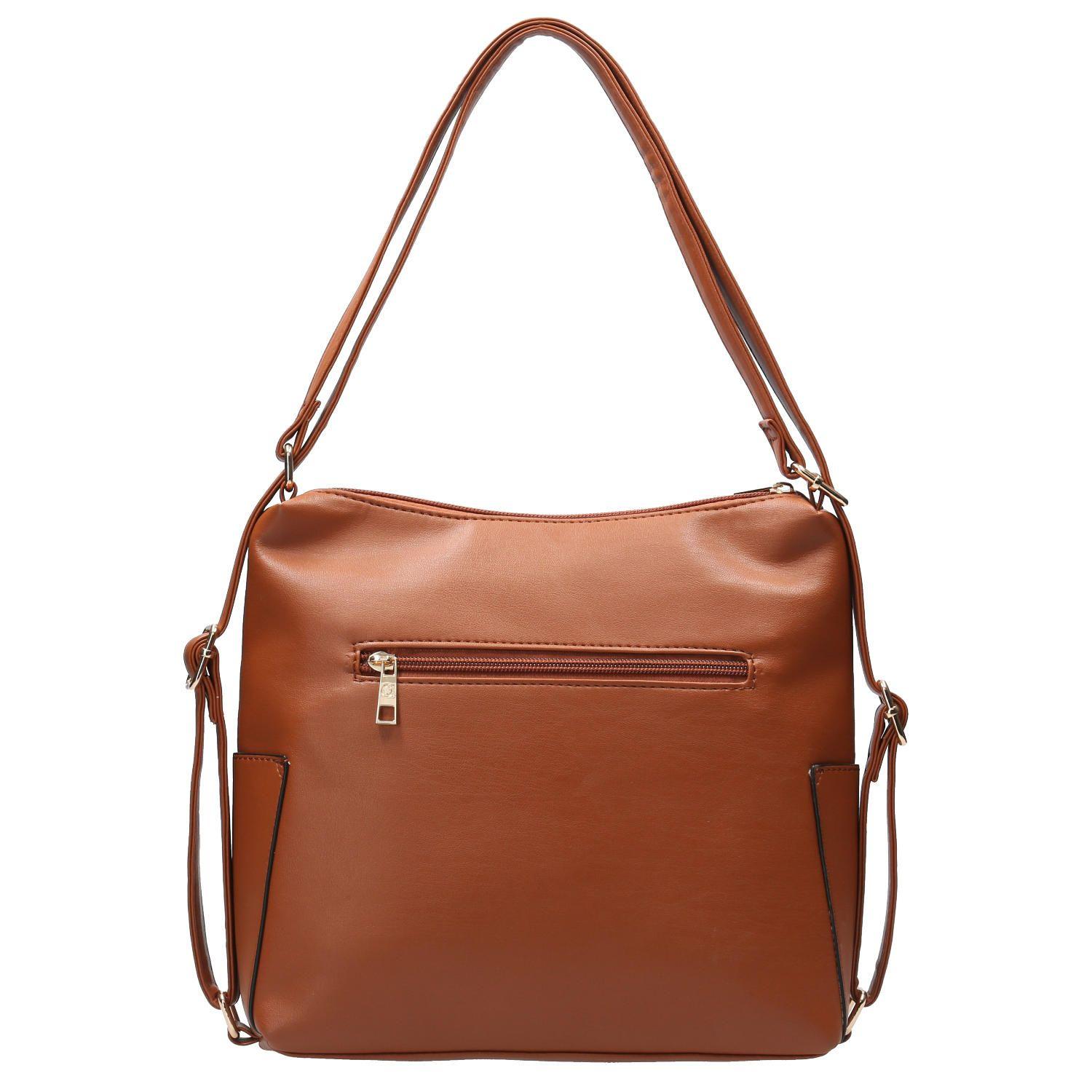 Cartera Convertible Mujer Cheerful Bag Café-2