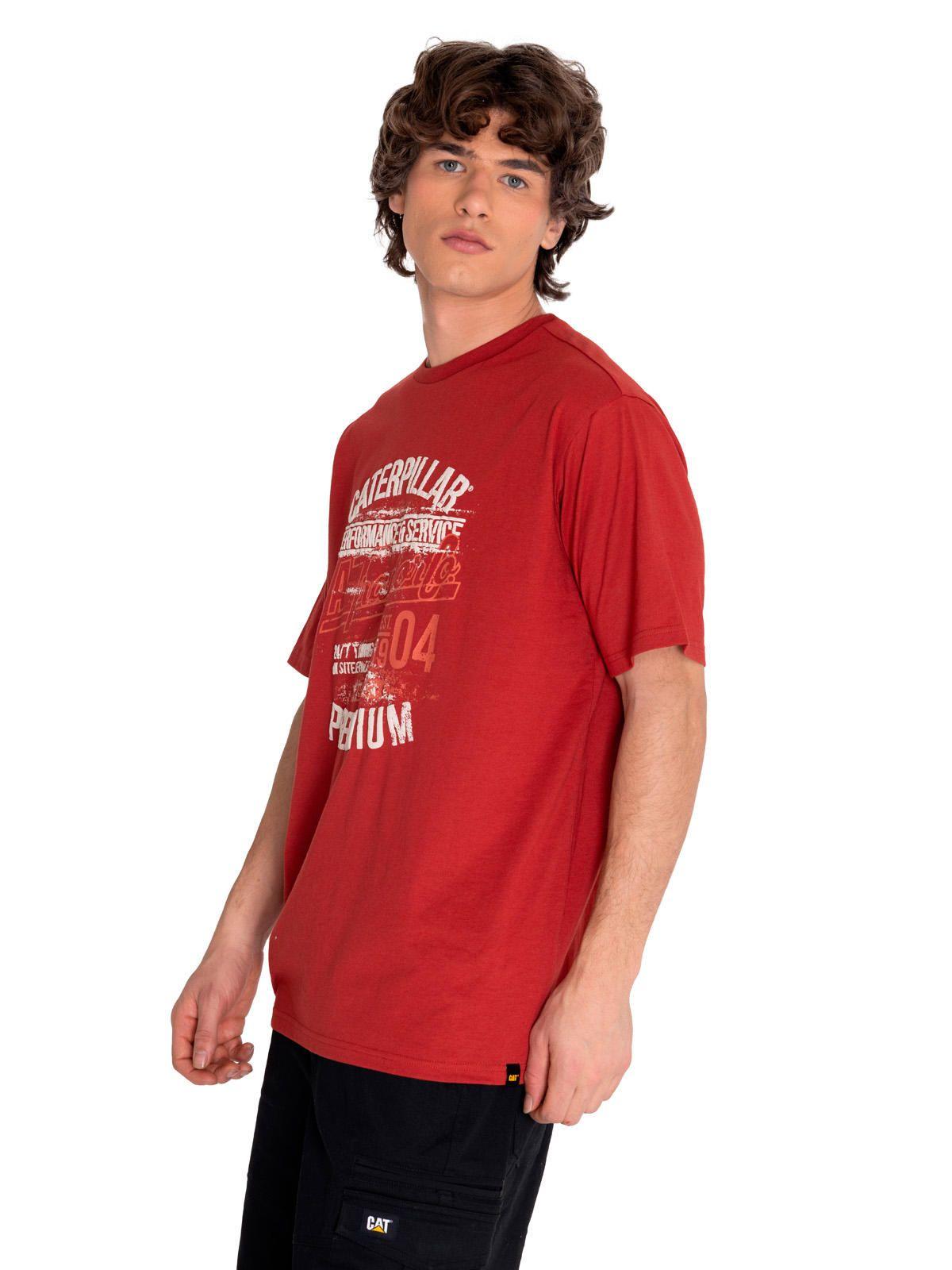 Polera Manga Corta Hombre His Tradition Graph6 Rojo-1