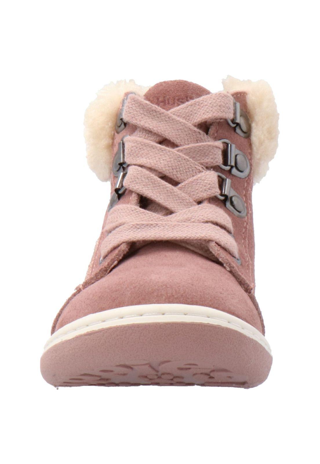 Zapatilla Cuero Niña Bessie Rosa-2