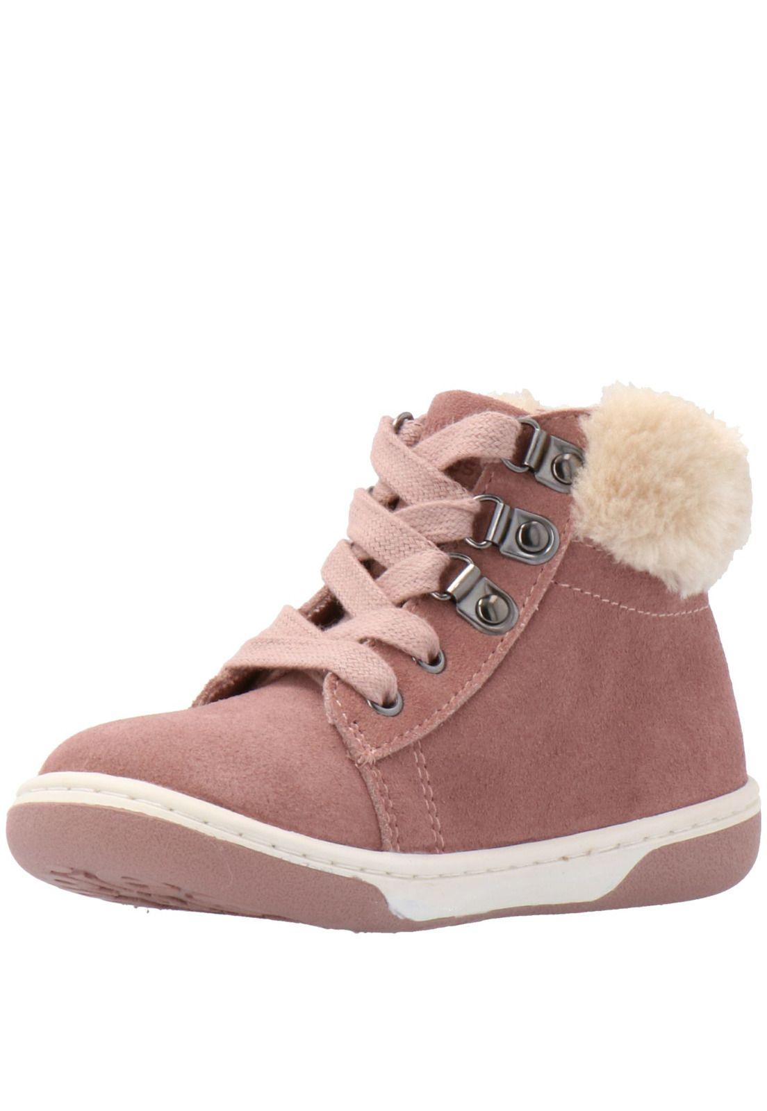 Zapatilla Cuero Niña Bessie Rosa-3