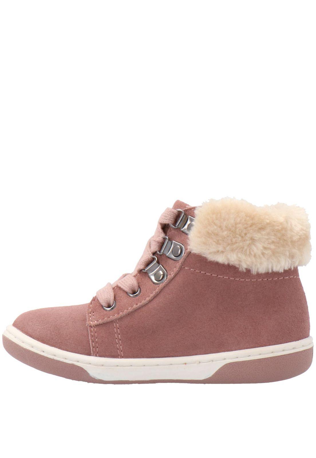 Zapatilla Cuero Niña Bessie Rosa-4