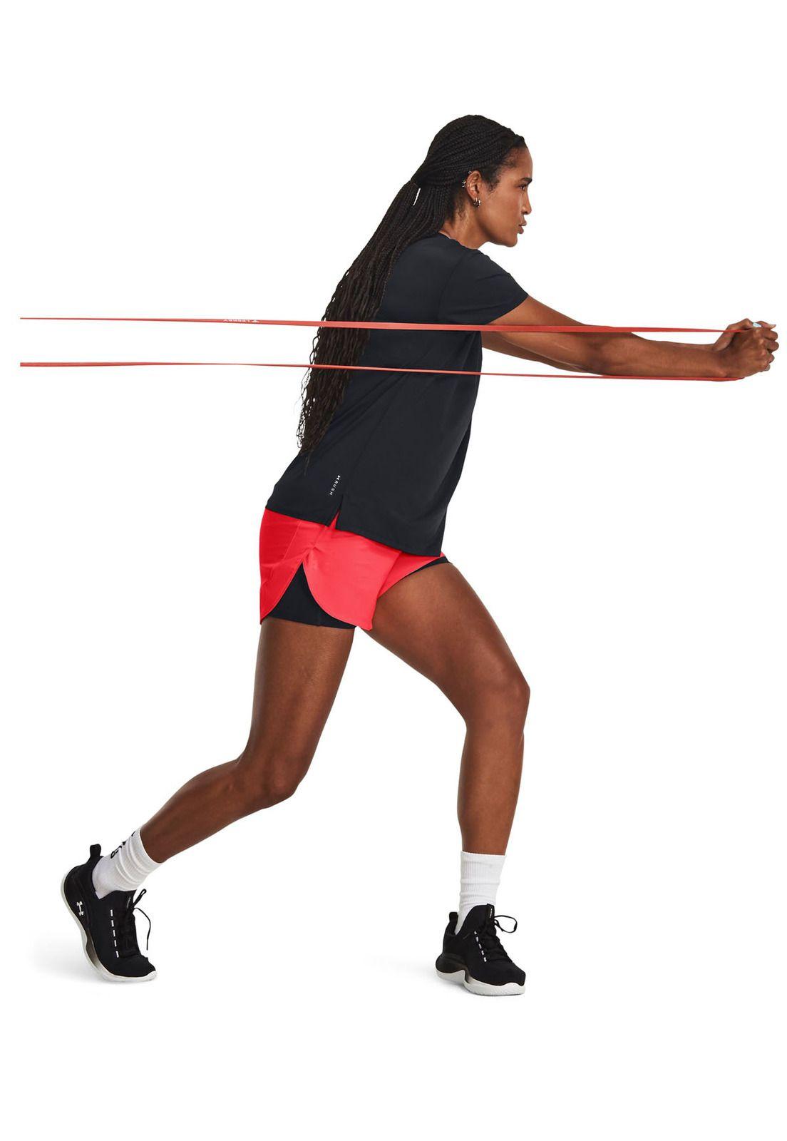 Shorts UA Vanish 2 en 1 para mujer Rojo-5