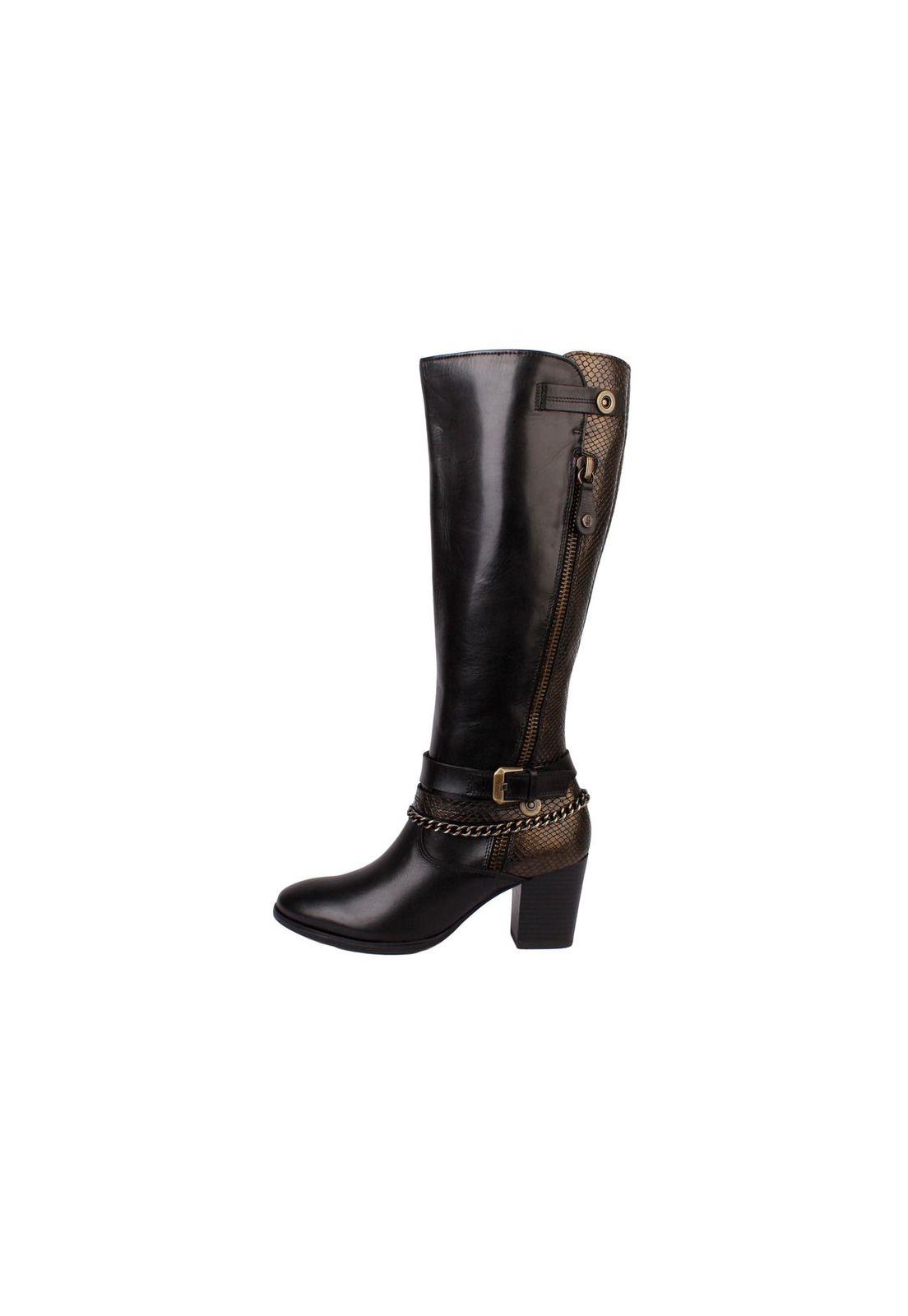 Bota Cuero Galizia Negro-2