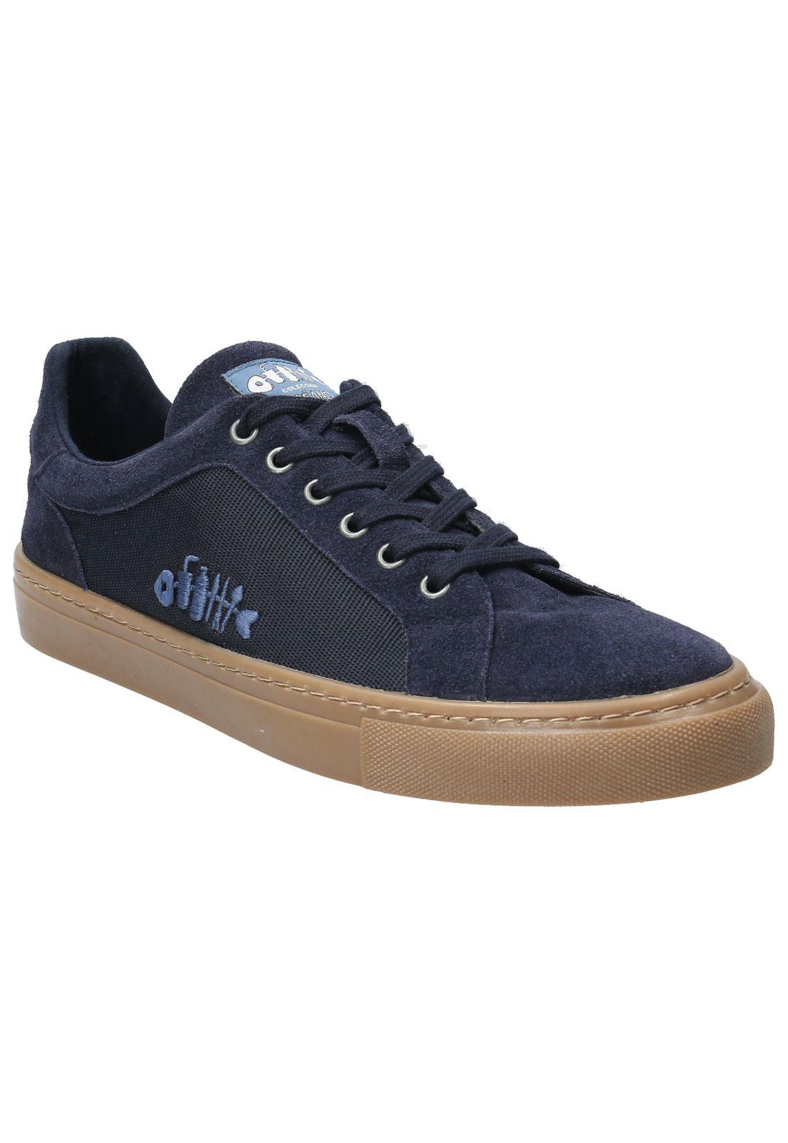 Zapatilla Cuero Hombre Tifon Azul-1