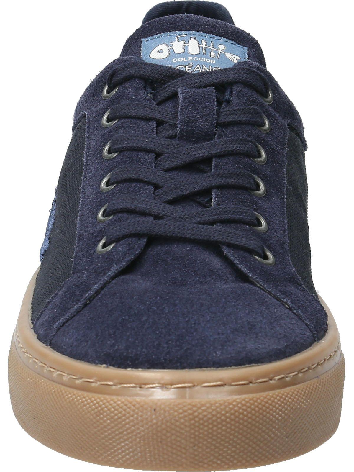 Zapatilla Cuero Hombre Tifon Azul-2