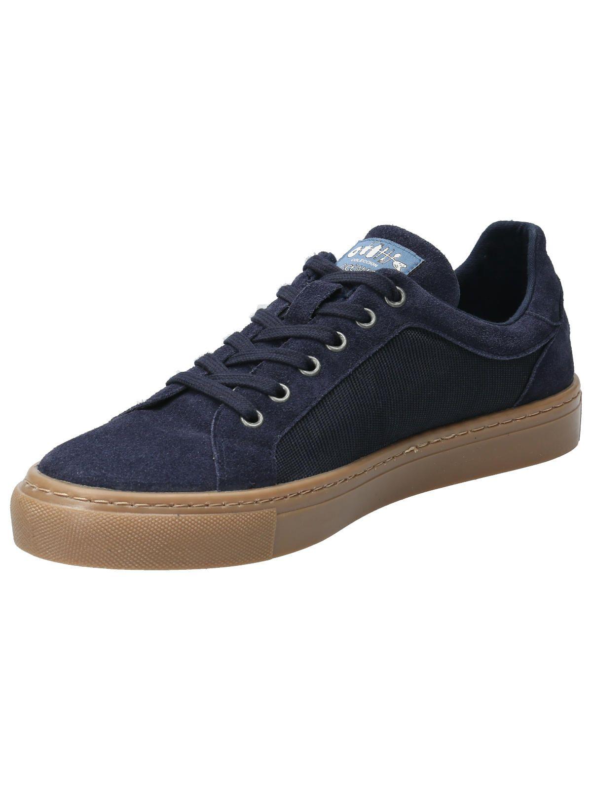 Zapatilla Cuero Hombre Tifon Azul-3