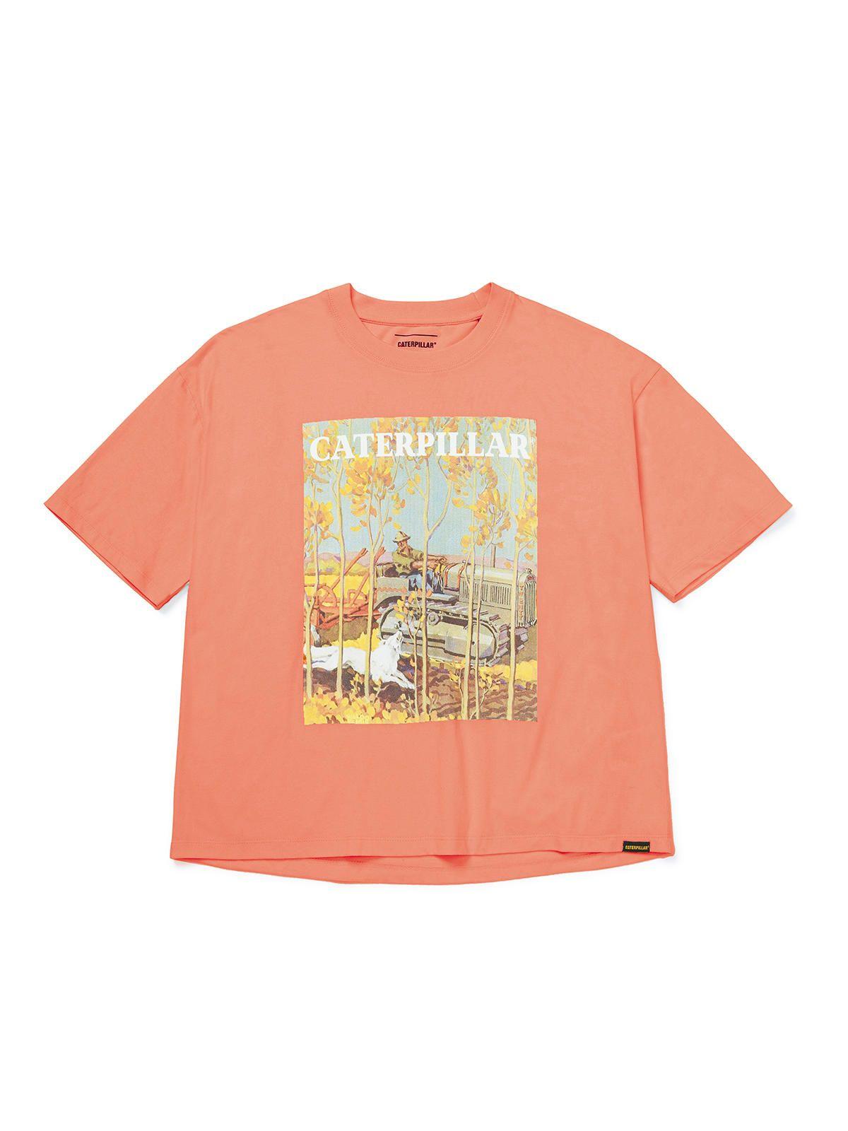 Polera Manga Corta Mujer Boxy Novelty Tee 2 Durazno-0