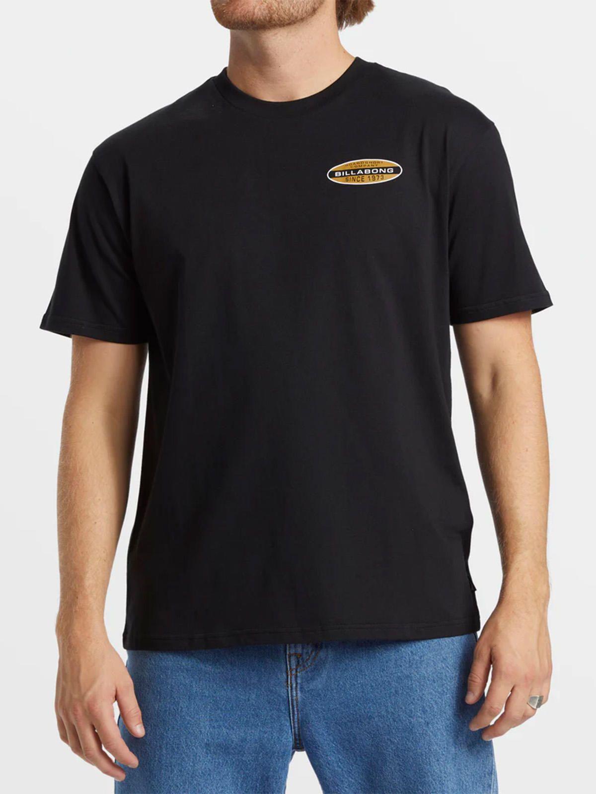 Polera manga corta Hombre Walled Negra-0
