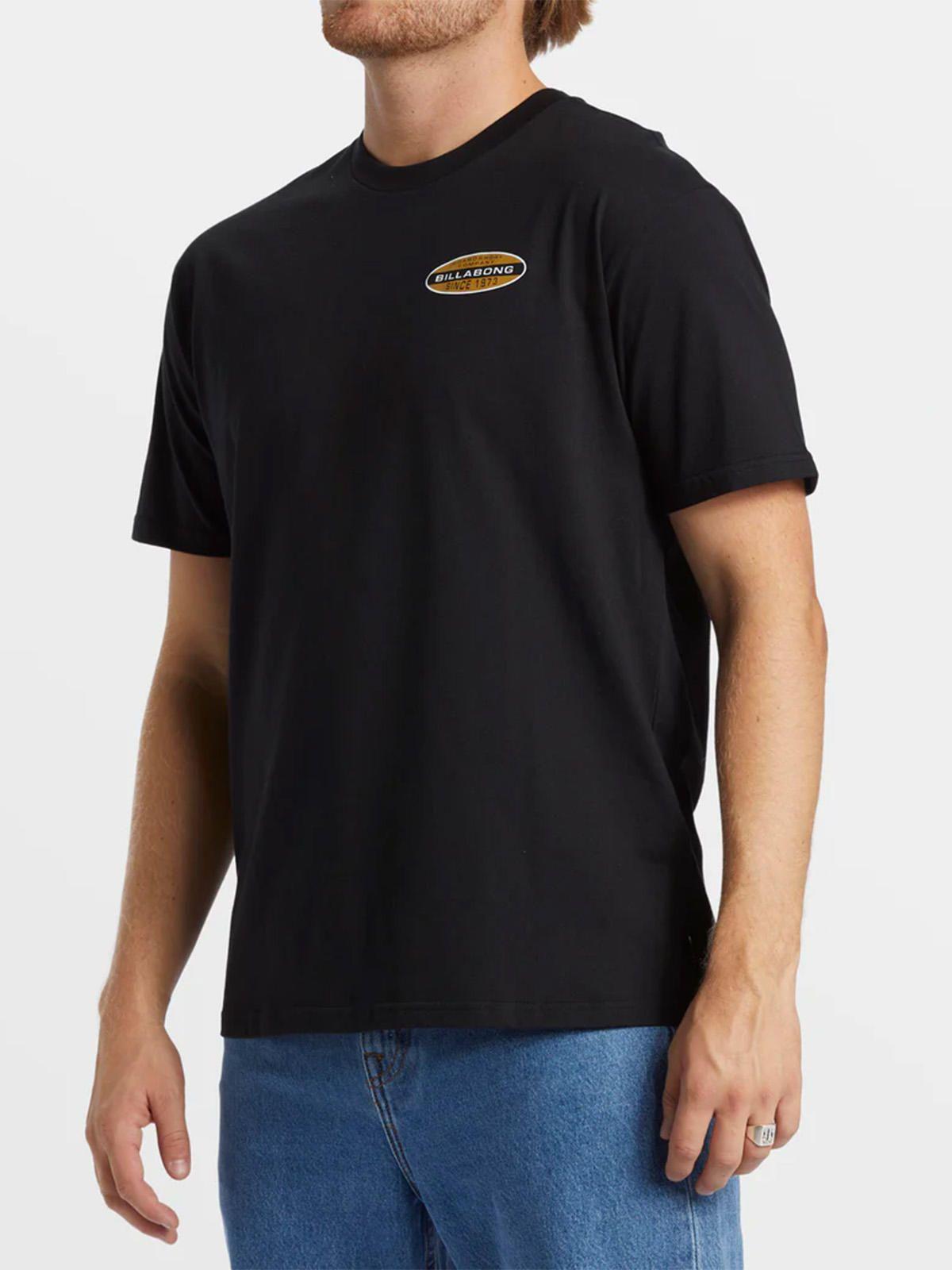 Polera manga corta Hombre Walled Negra-4