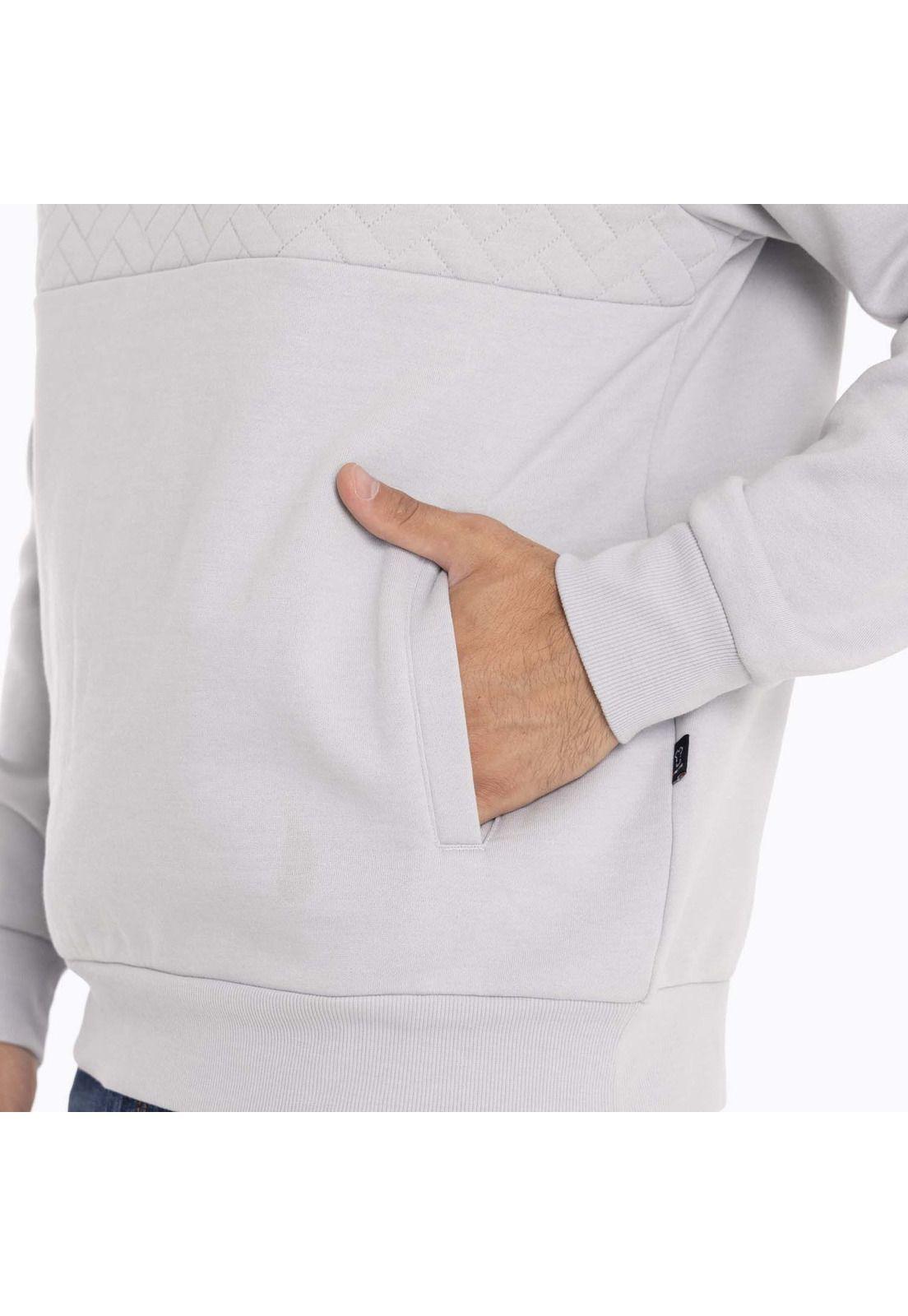 Poleron Hombre Yellowst Sweatshirt Gris claro Merrell-4