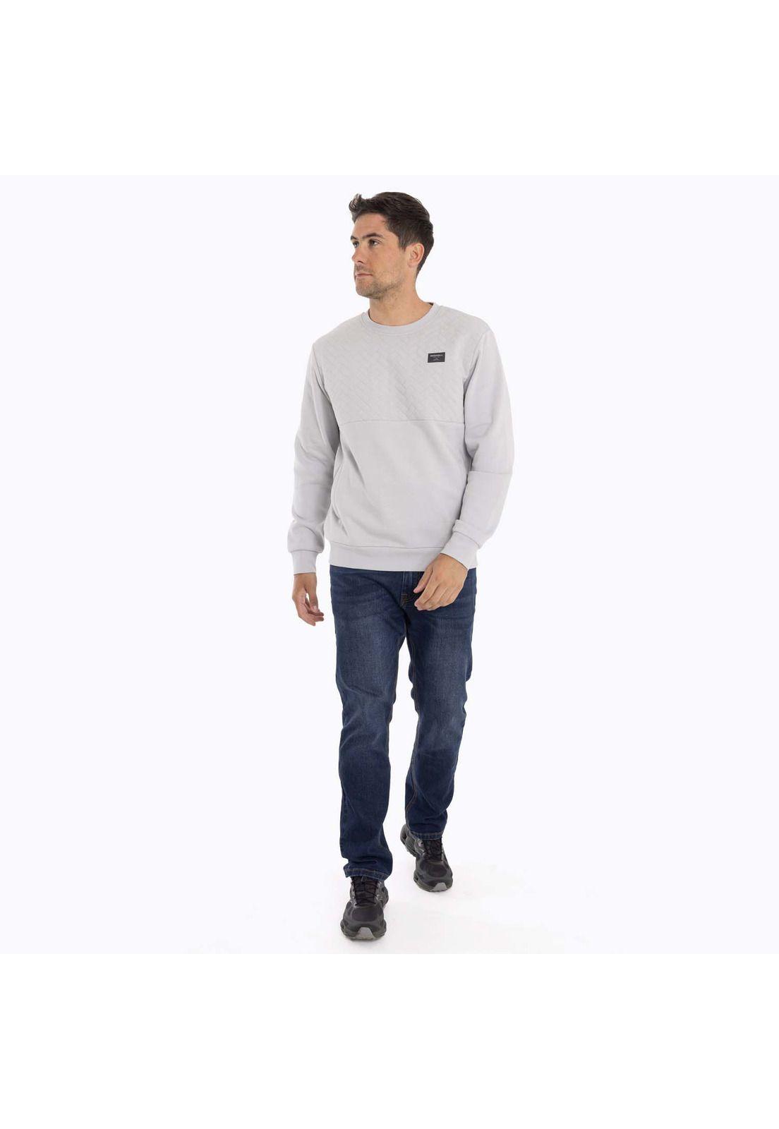 Poleron Hombre Yellowst Sweatshirt Gris claro Merrell-7