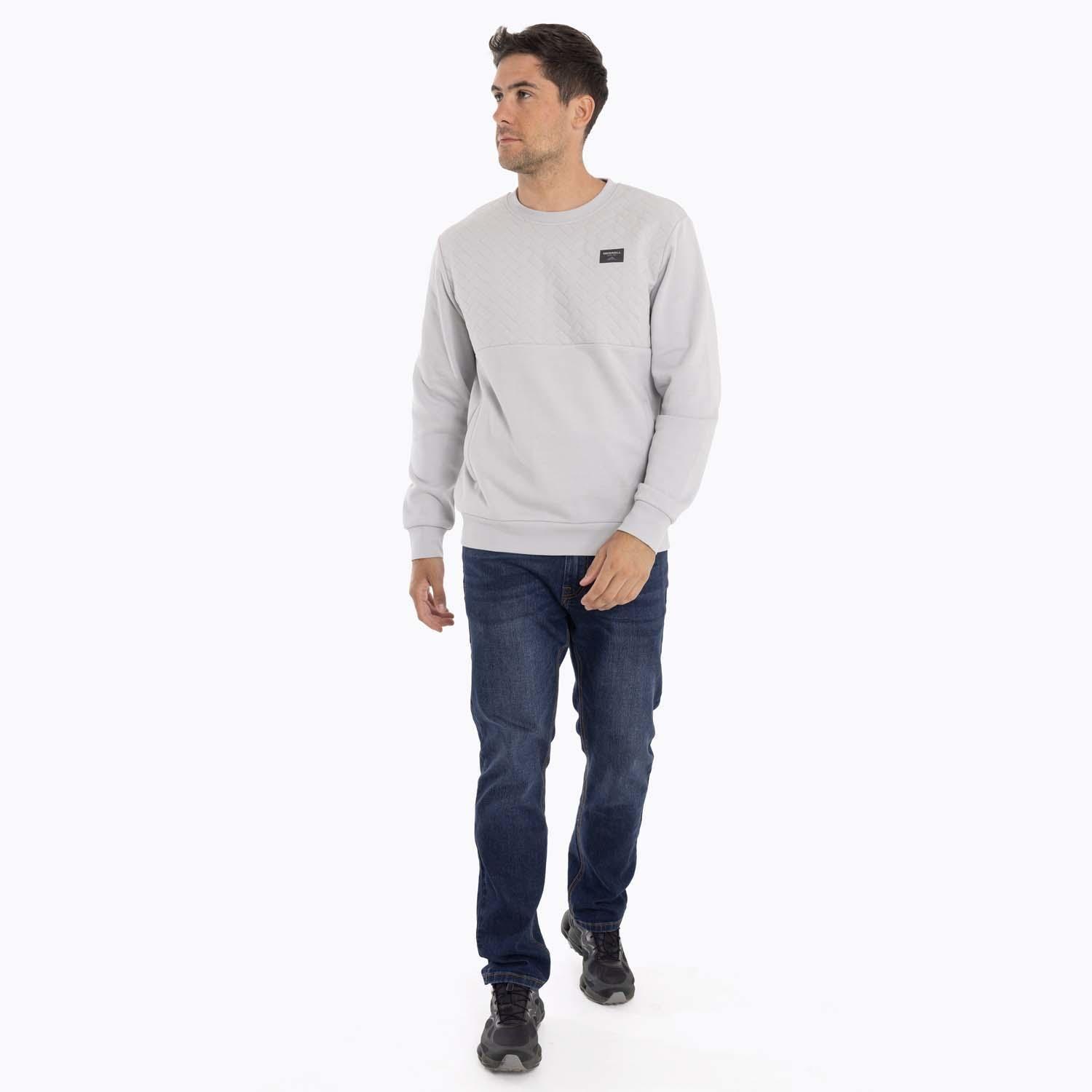 Poleron Hombre Yellowst Sweatshirt Gris claro Merrell-7