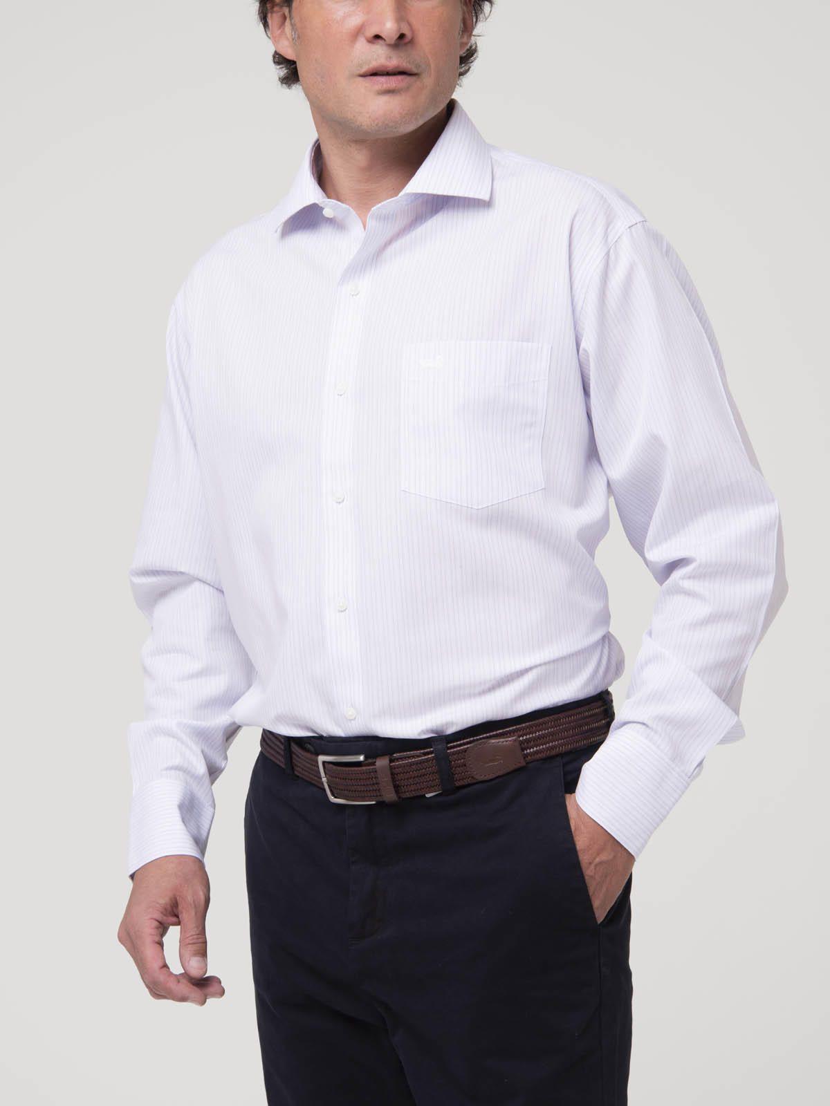 Camisa Cuello Italiano Hombre Wf Azul claro-6