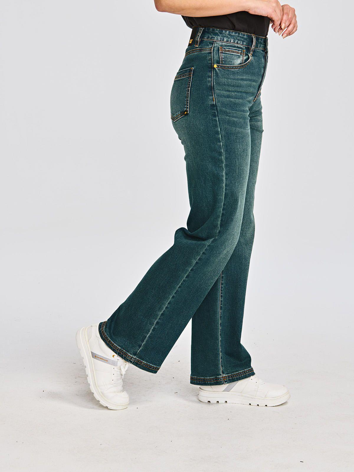 Jeans Mujer Triblend Stretch Denim Wide Leg Azul-3