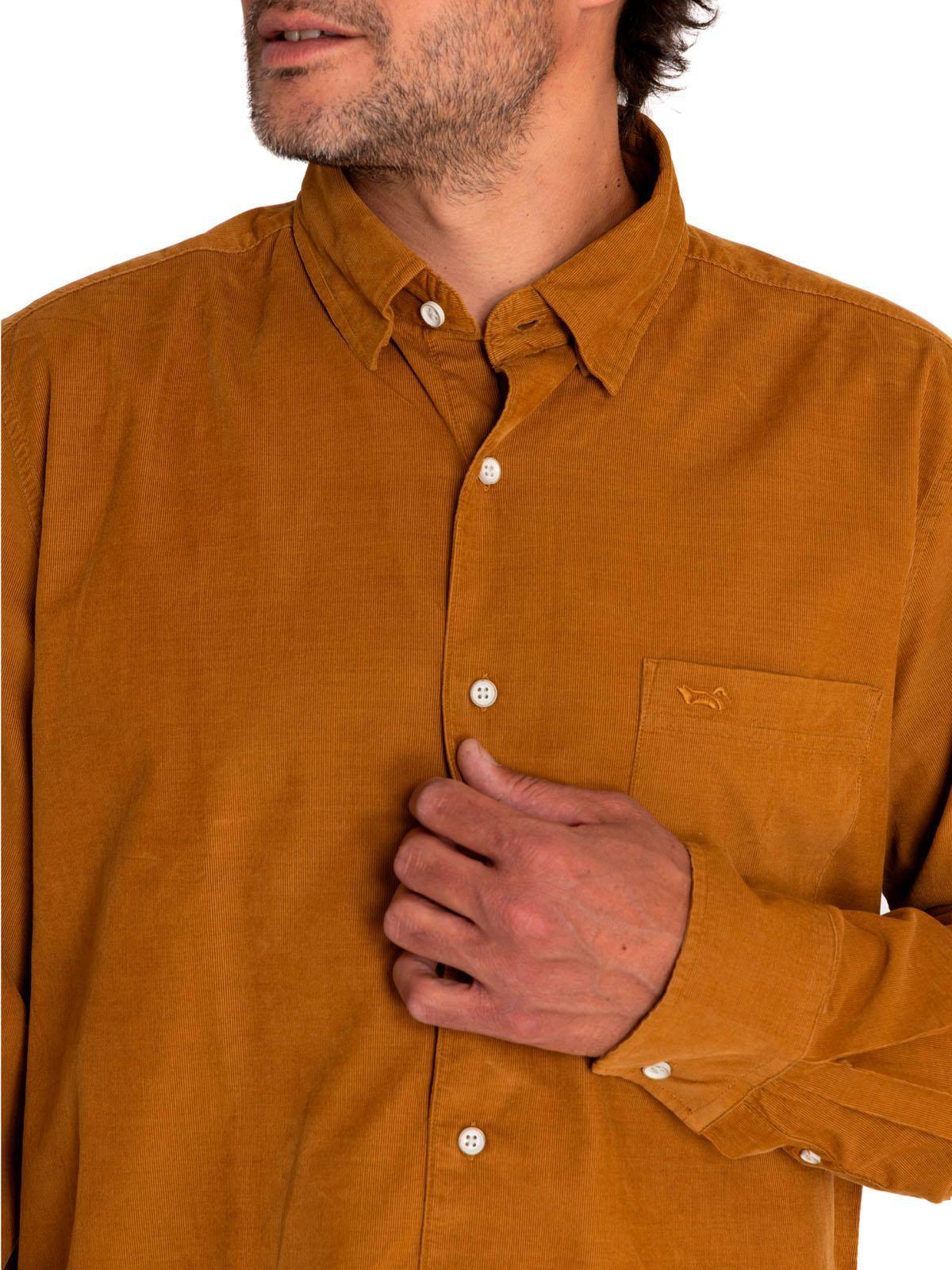 Camisa Algodón Orgánico Hombre Corduroy Camel-7